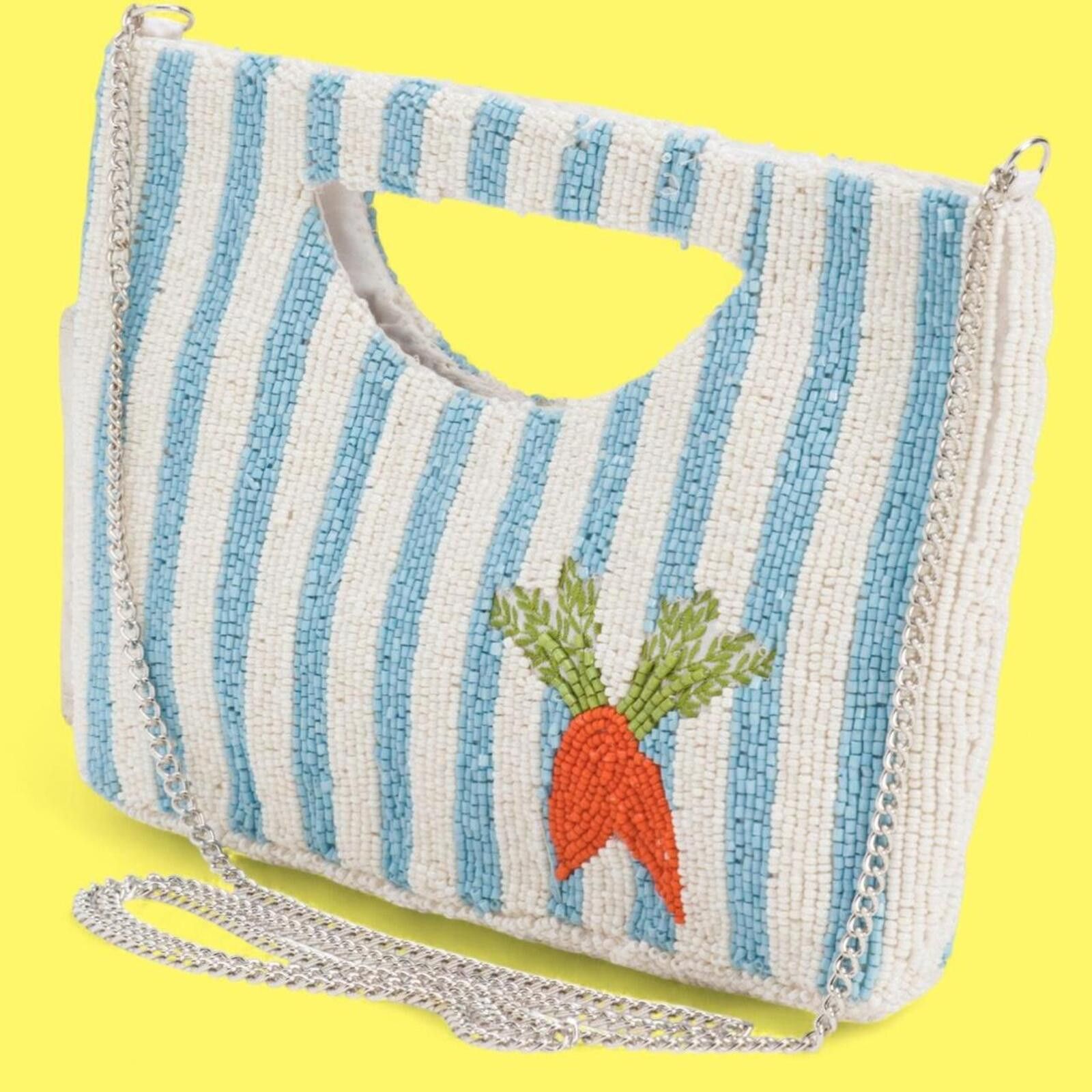 Marsell TikTok Viral Carrot Vegetable Basket Beaded Bag Size ONE SIZE - 1 Thumbnail
