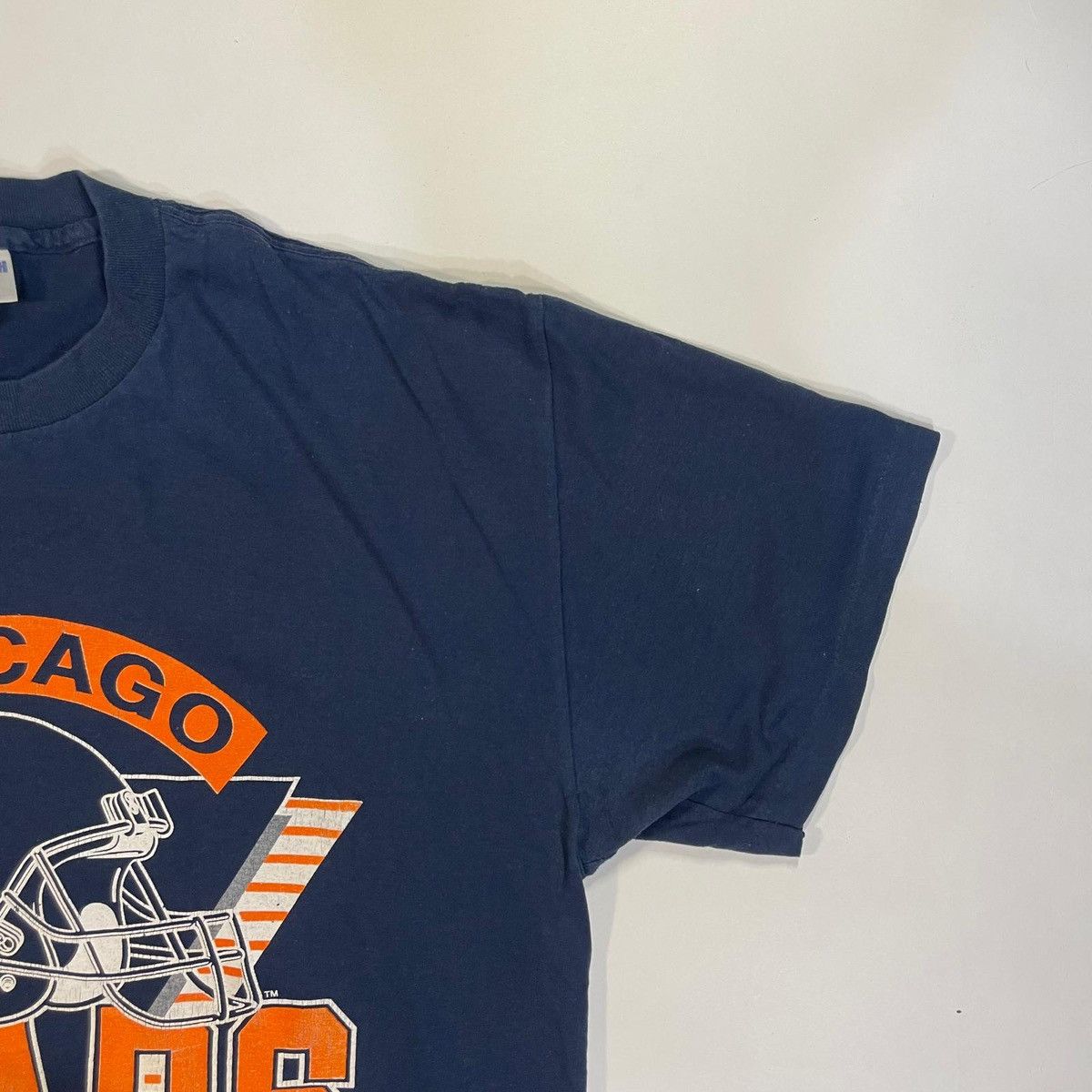 NFL Chicago Bears 90s NFL single stitch navy blue t-shirt tee Size US XL / EU 56 / 4 - 3 Thumbnail