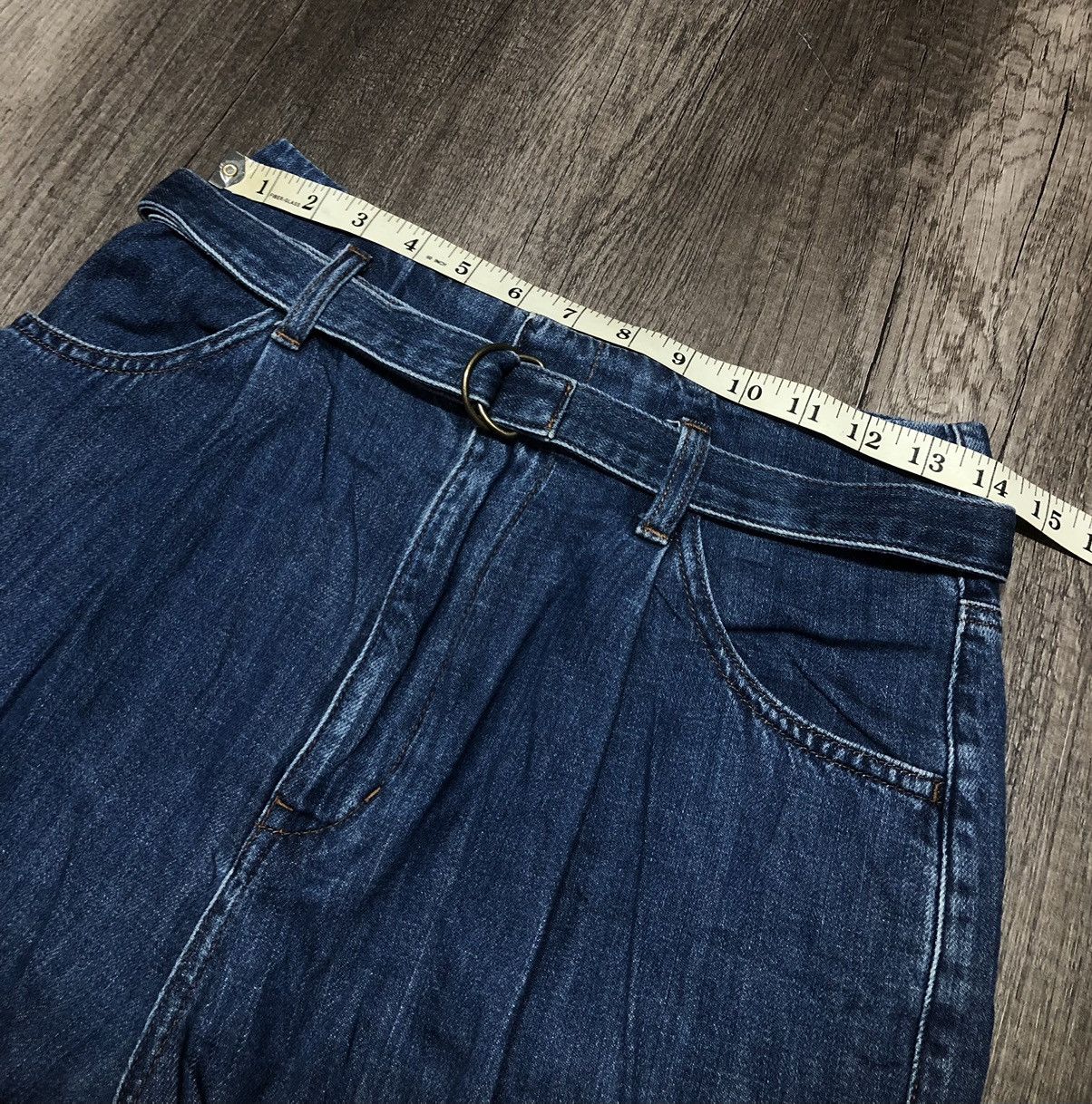 Japanese Brand × Uniqlo × Vintage Uniqlo Jeans Fit Relaxed Style Tapered With Belt (unisex) Size 28" / US 6 / IT 42 - 4 Thumbnail