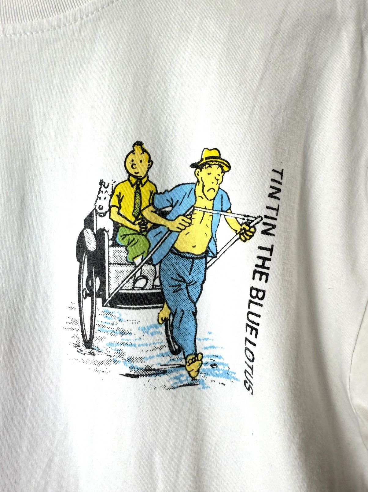 Vintage Vintage 1990’s Tin Tin China Tour T Shirt Cartoon Comics Size US L / EU 52-54 / 3 - 4 Thumbnail