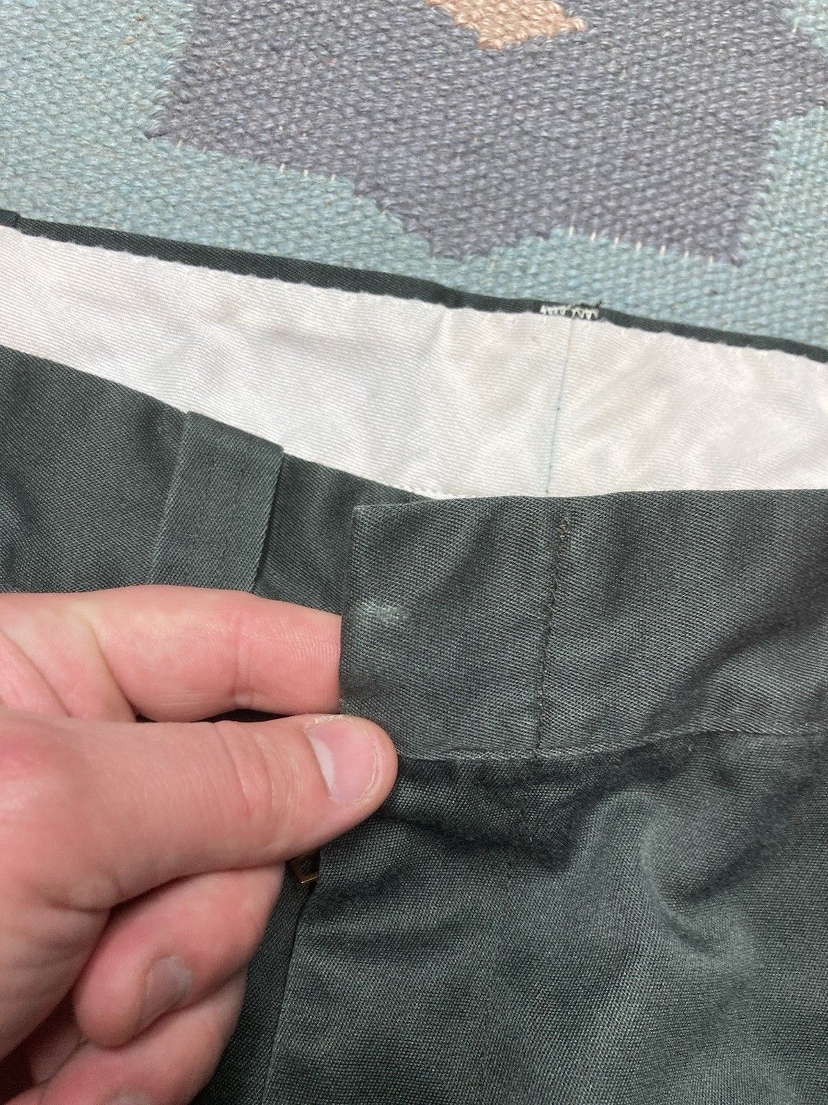 Big Mac × Vintage 70s Big Mac work pants chino twill dark green workwear 37x28 Size US 37 - 7 Thumbnail