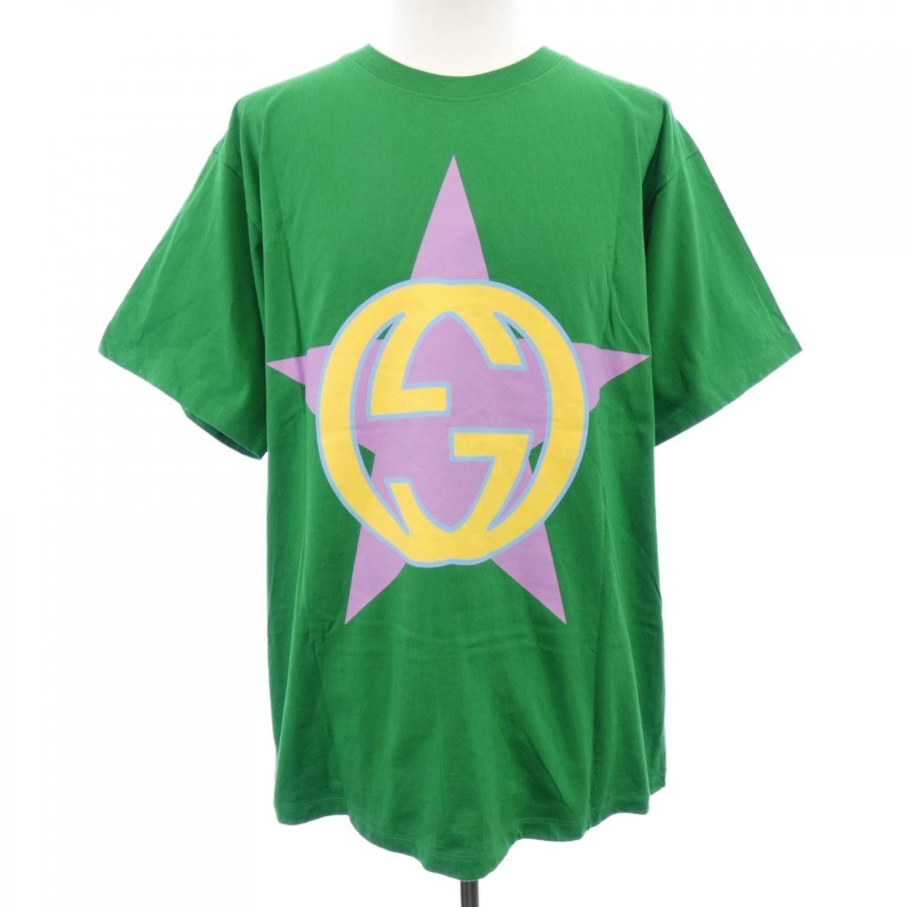 Gucci Gucci Gucci Star Interlocking Cotton T Shirt Textile T-Shirts 616036XJD7U DUTY FREE for USA Size ONE SIZE - 1 Thumbnail
