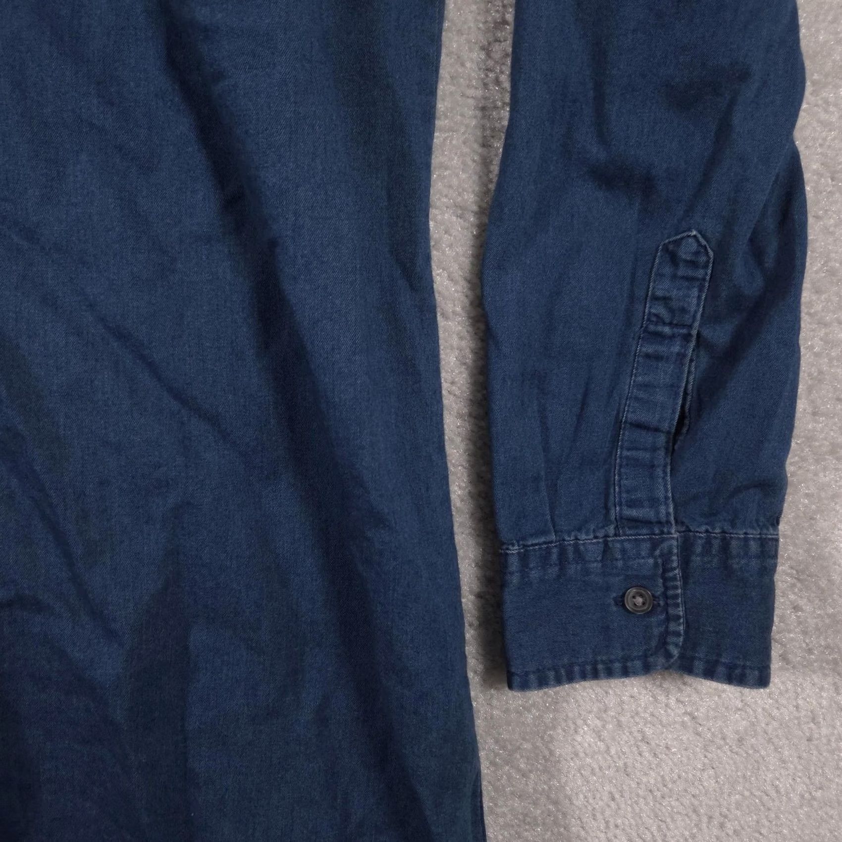 Old Navy Old Navy Shirt Dress Womens M Blue Long Sleeve Chambray Pockets Collared Size M / US 6-8 / IT 42-44 - 4 Thumbnail