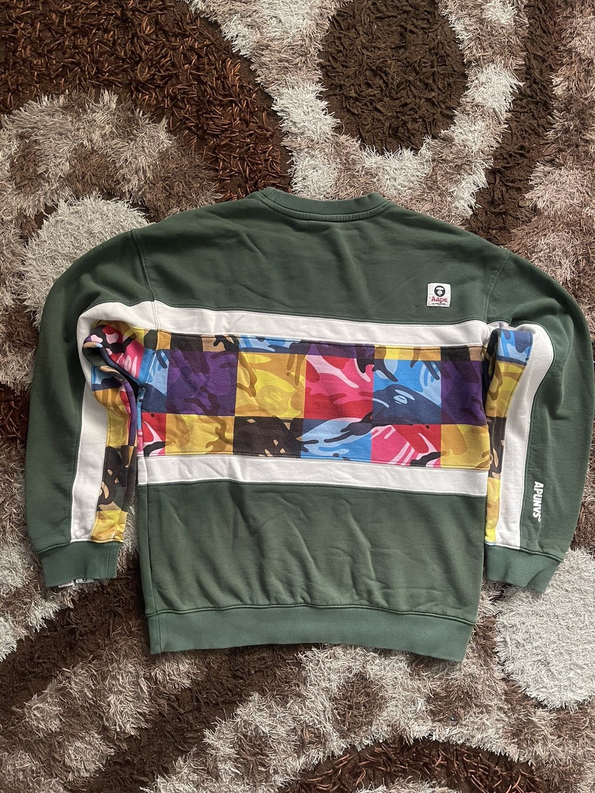 Bape 🇯🇵AAPE UNVS BY A BATHING APE EMBROIDERY CREWNECK Size US M / EU 48-50 / 2 - 2 Thumbnail
