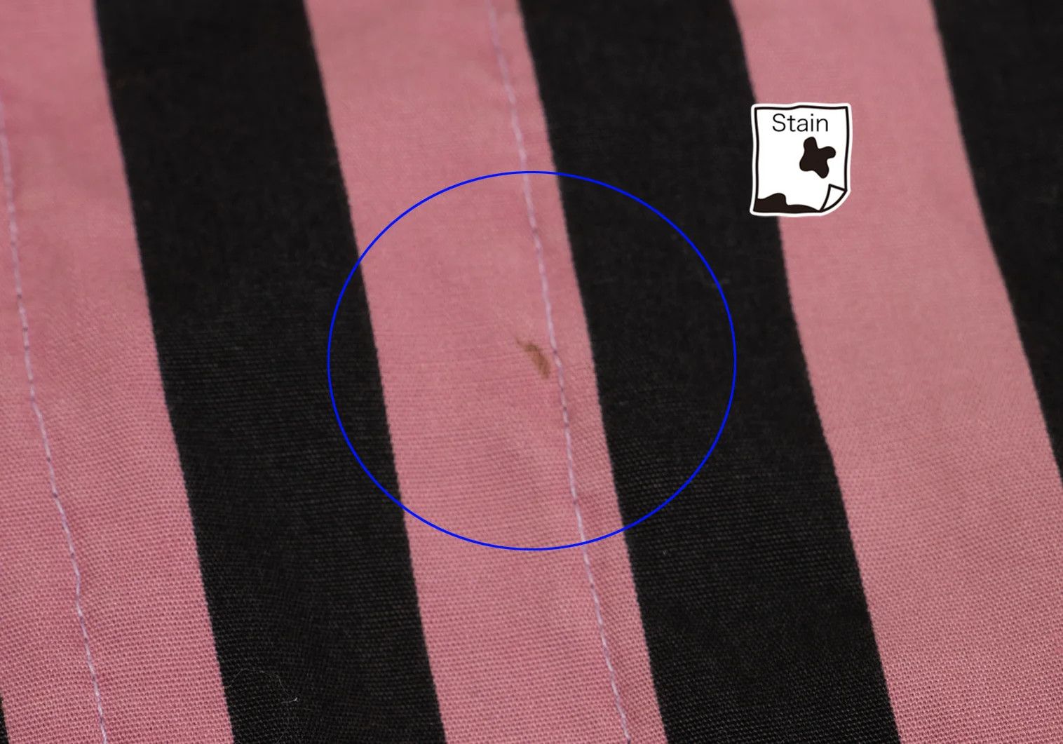 Comme des Garcons Homme Plus Bold Stripe Frill Detail Shirt in Pink and Black, Size M Size US M / EU 48-50 / 2 - 5 Thumbnail