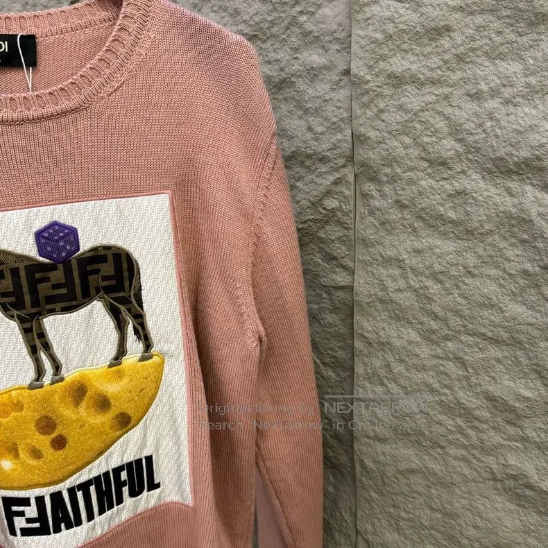 Fendi Fendi Pink Cheese Pony Wool Top Size US M / EU 48-50 / 2 - 3 Thumbnail