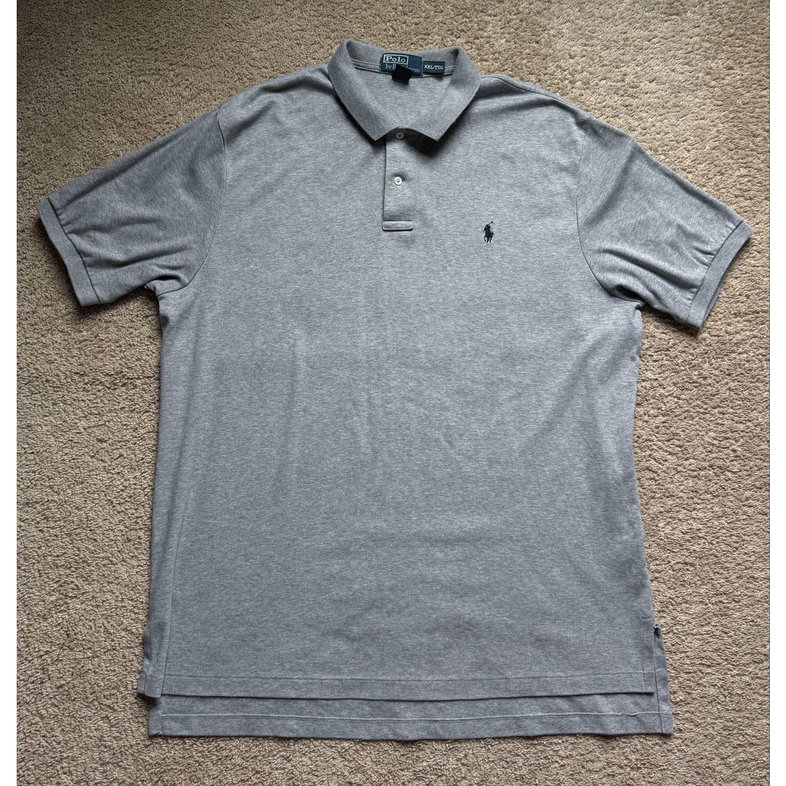 Polo Ralph Lauren POLO Ralph Lauren Classic Fit Cotton Polo Gray Men's XXL Size US XXL / EU 58 / 5 - 2 Thumbnail