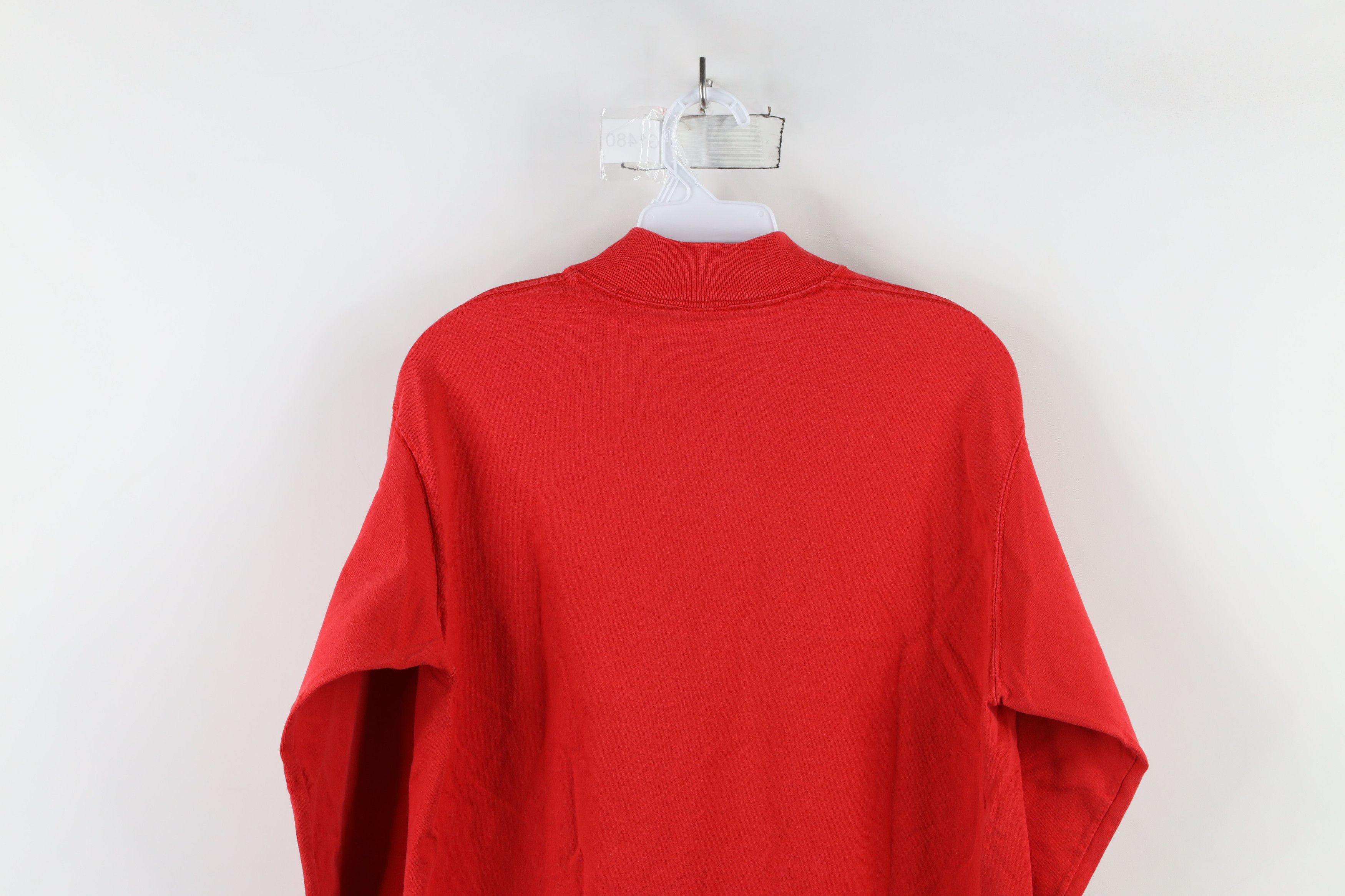 Vintage Vintage 90s Streetwear Mock Neck Long Sleeve T-Shirt Red Size US S / EU 44-46 / 1 - 11 Thumbnail