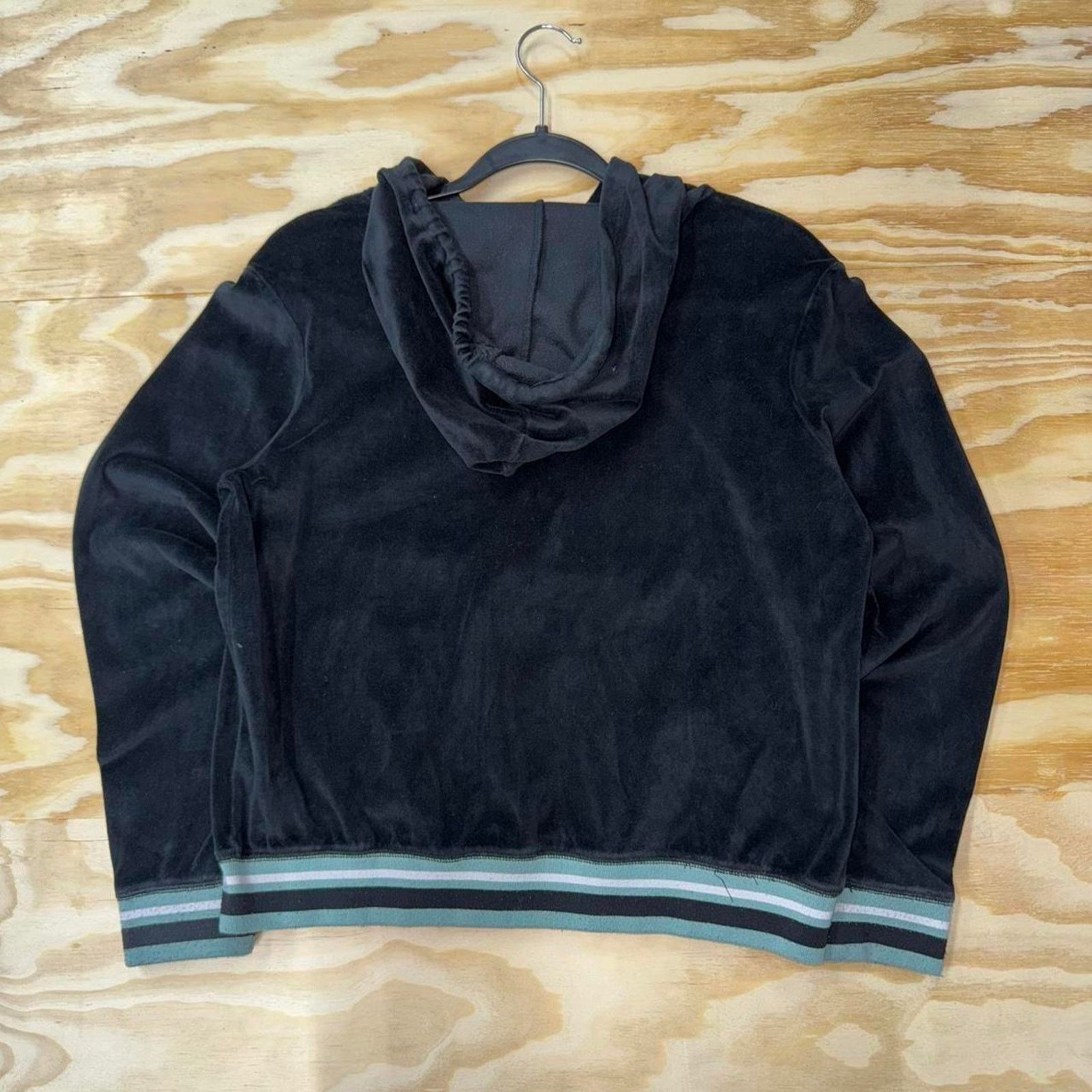Mossimo Vintage y2k mossimo supply velour 2000s femme zip up hoodie Size L / US 10 / IT 46 - 2 Thumbnail