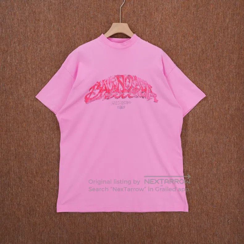 Balenciaga Balenciaga Pink Flame Printed Short Sleeve Size US M / EU 48-50 / 2 - 1 Thumbnail