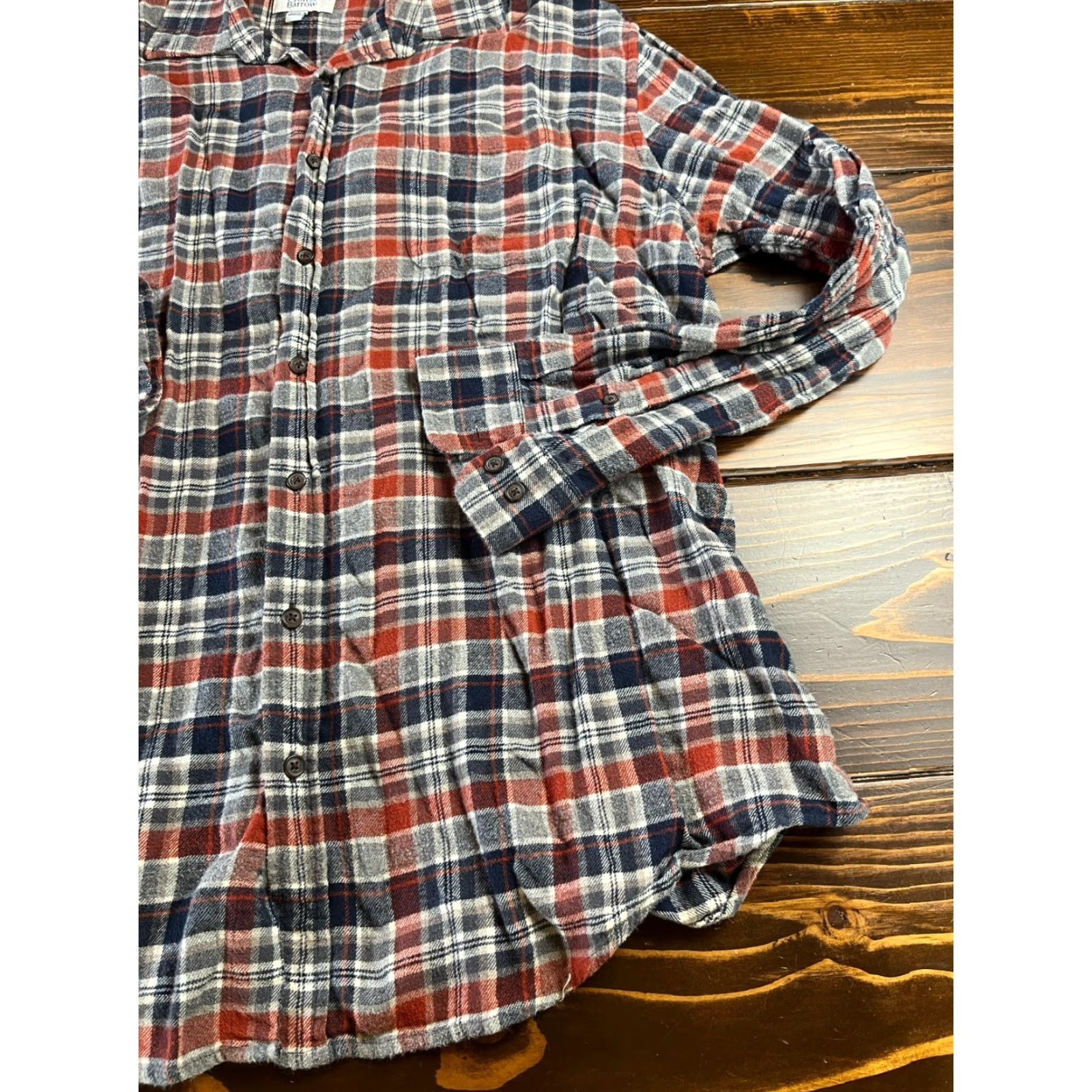 Croft & Barrow Croft & Barrow Shirt Mens XL Blue Plaid Flannel Button Up Casual Size US XL / EU 56 / 4 - 4 Thumbnail