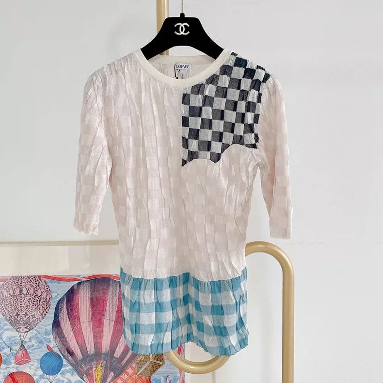 Loewe LOEWE Plaid short sleeve T-shirt Size S / US 4 / IT 40 - 1 Thumbnail