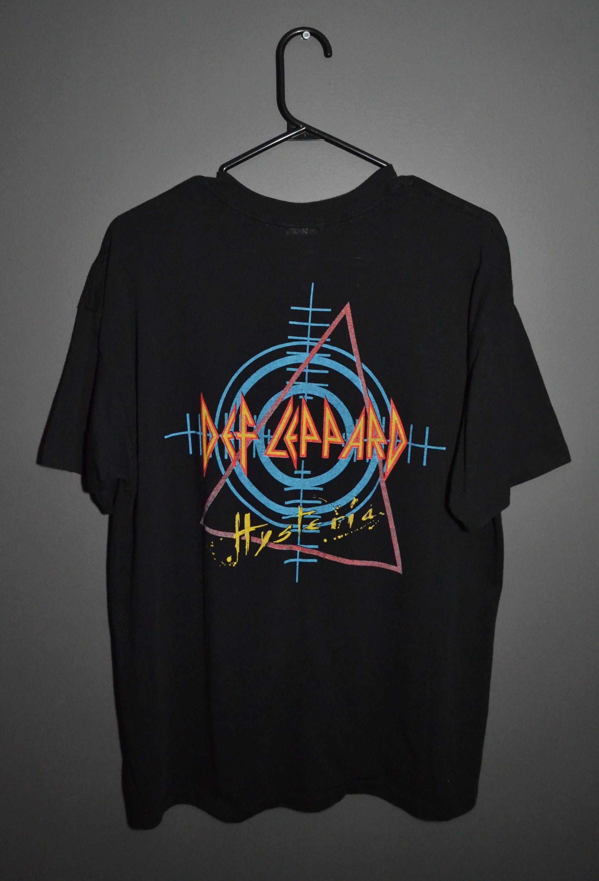 Band Tees × Vintage Vintage 1988 Def Leppard Hysteria Tour Black Shirt size XL Size US XL / EU 56 / 4 - 10 Thumbnail
