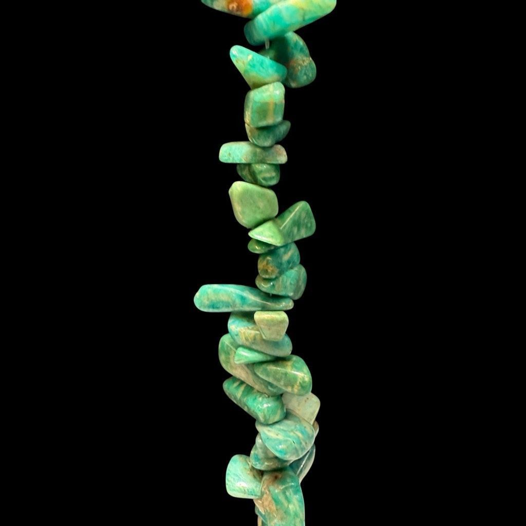 Vintage AMAZONITE Vintage Gemstone Long Green Blue Genuine Stone Nec Size ONE SIZE - 4 Thumbnail