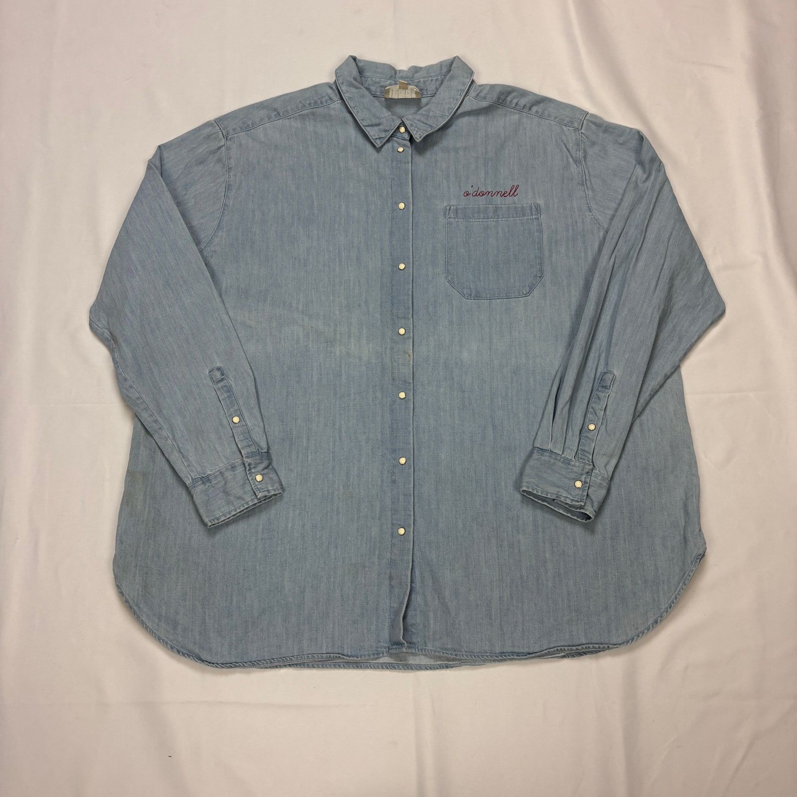 Sezane Sezane Embroidered Tomboy Oversized Button Up Shirt 42 Size M / US 6-8 / IT 42-44 - 2 Thumbnail