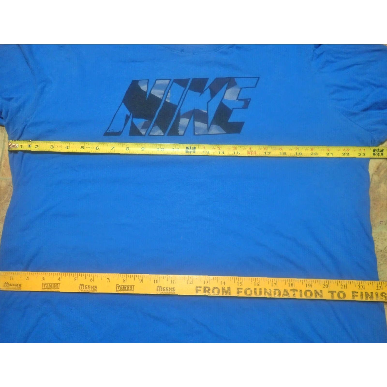 Nike NIKE Swoosh Athletic Cut T-Shirt Adult XL Blue Graphic Print 90s Retro Mens Size US XL / EU 56 / 4 - 6 Thumbnail