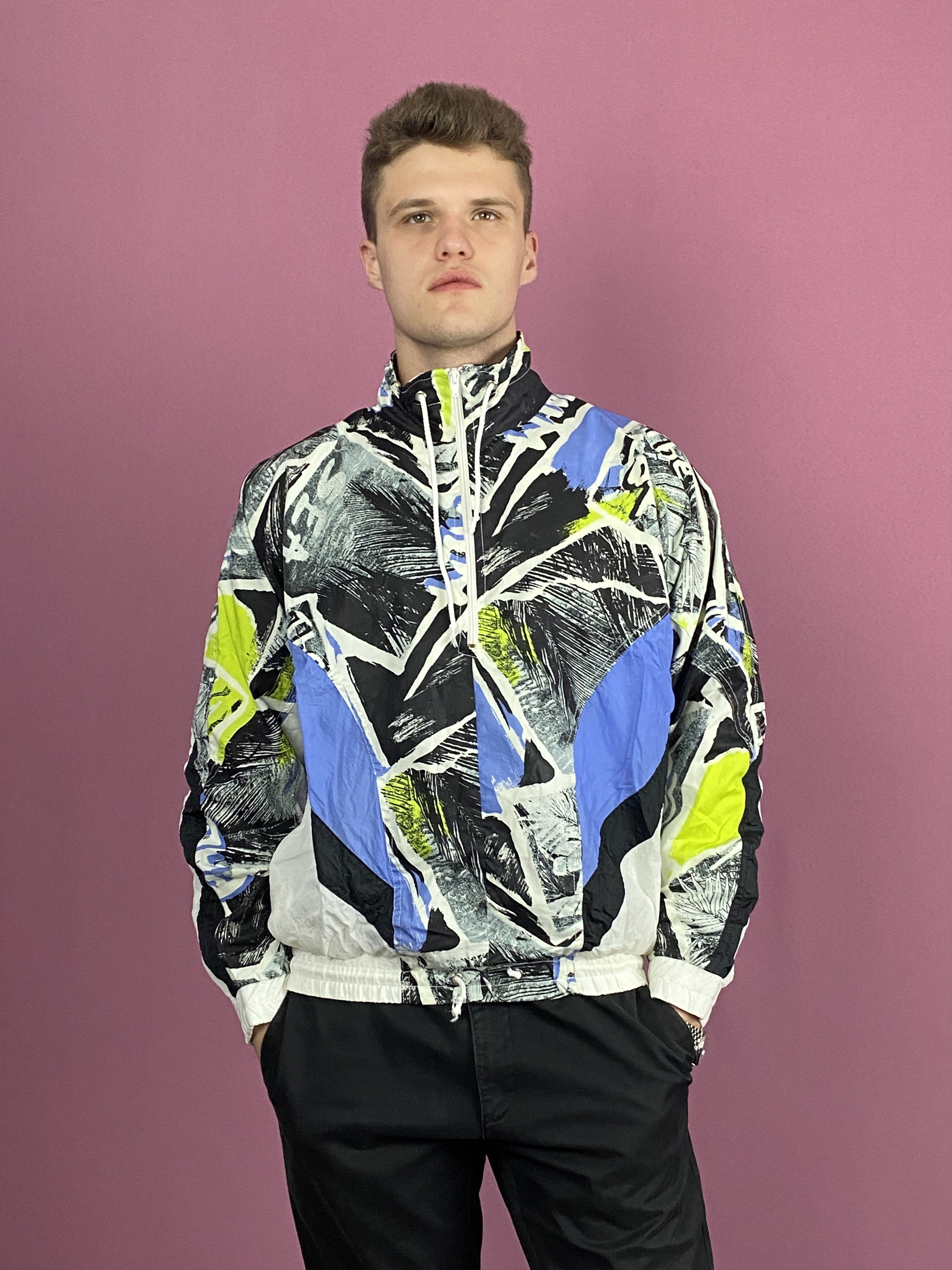 Vintage Gilles Cassadou Vintage Men's Abstract Windbreaker - L Size US L / EU 52-54 / 3 - 1 Thumbnail