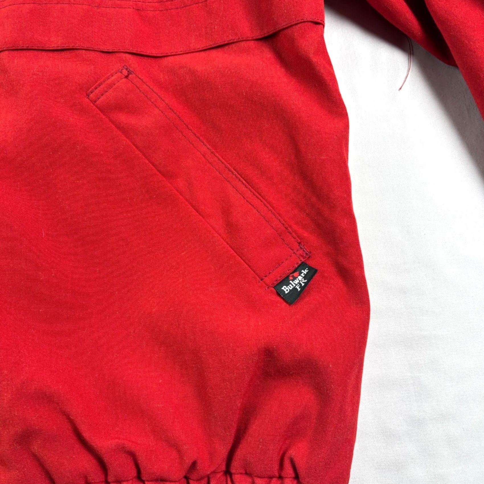Vintage Bulwark Jacket Mens 2XL Red Flame Resistant Full Zip Workwear Size US XXL / EU 58 / 5 - 3 Thumbnail