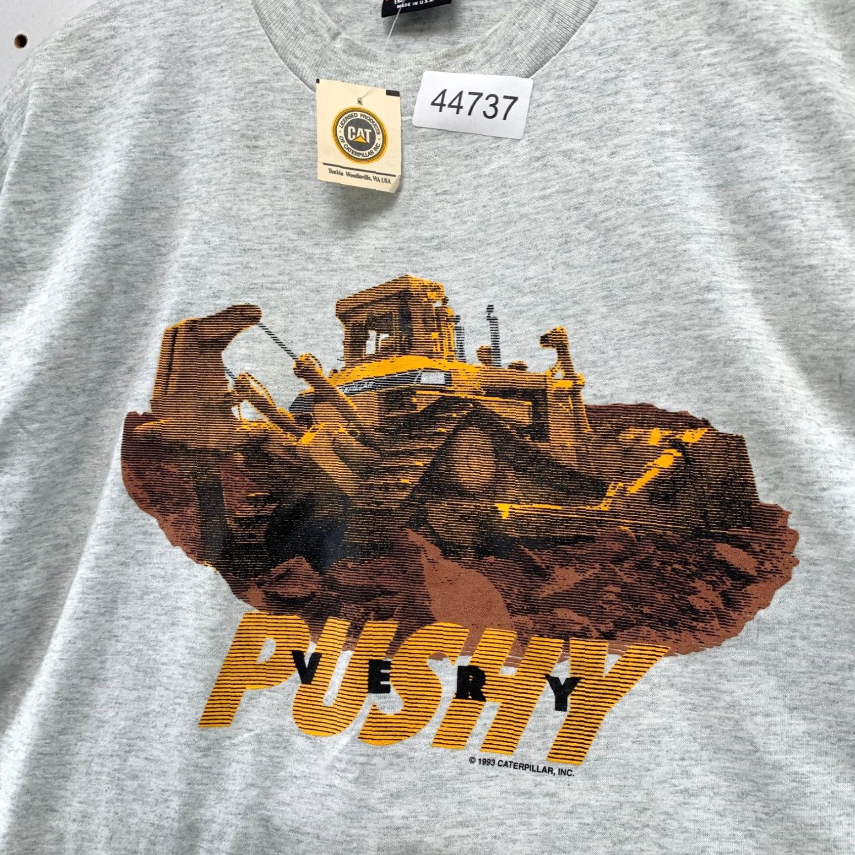 Vintage Vintage CAT Caterpillar Shirt Mens XL Gray Single Stitch Made USA NEW Bulldozer Size US XL / EU 56 / 4 - 7 Thumbnail