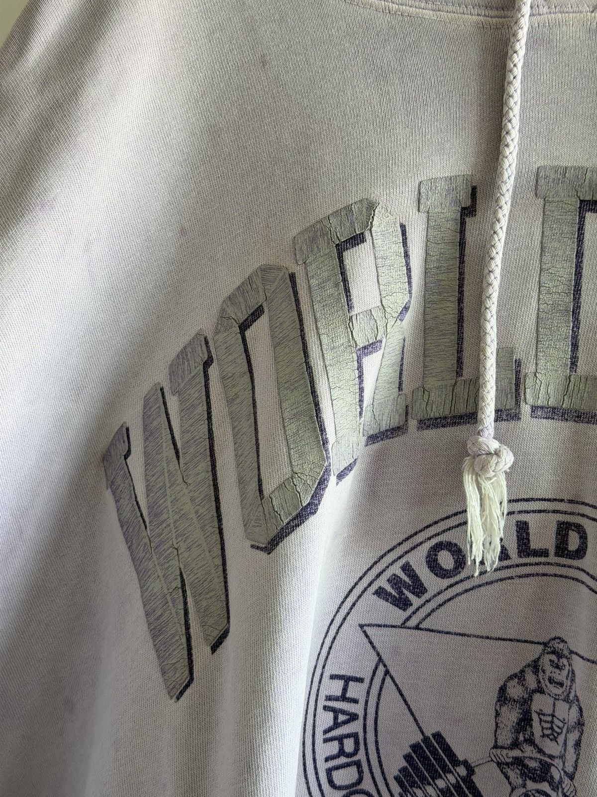 Vintage *RARE* VINTAGE WORLD GYM GORILLA ARNOLD FADED BOXY HOODIE Size US XL / EU 56 / 4 - 9 Thumbnail