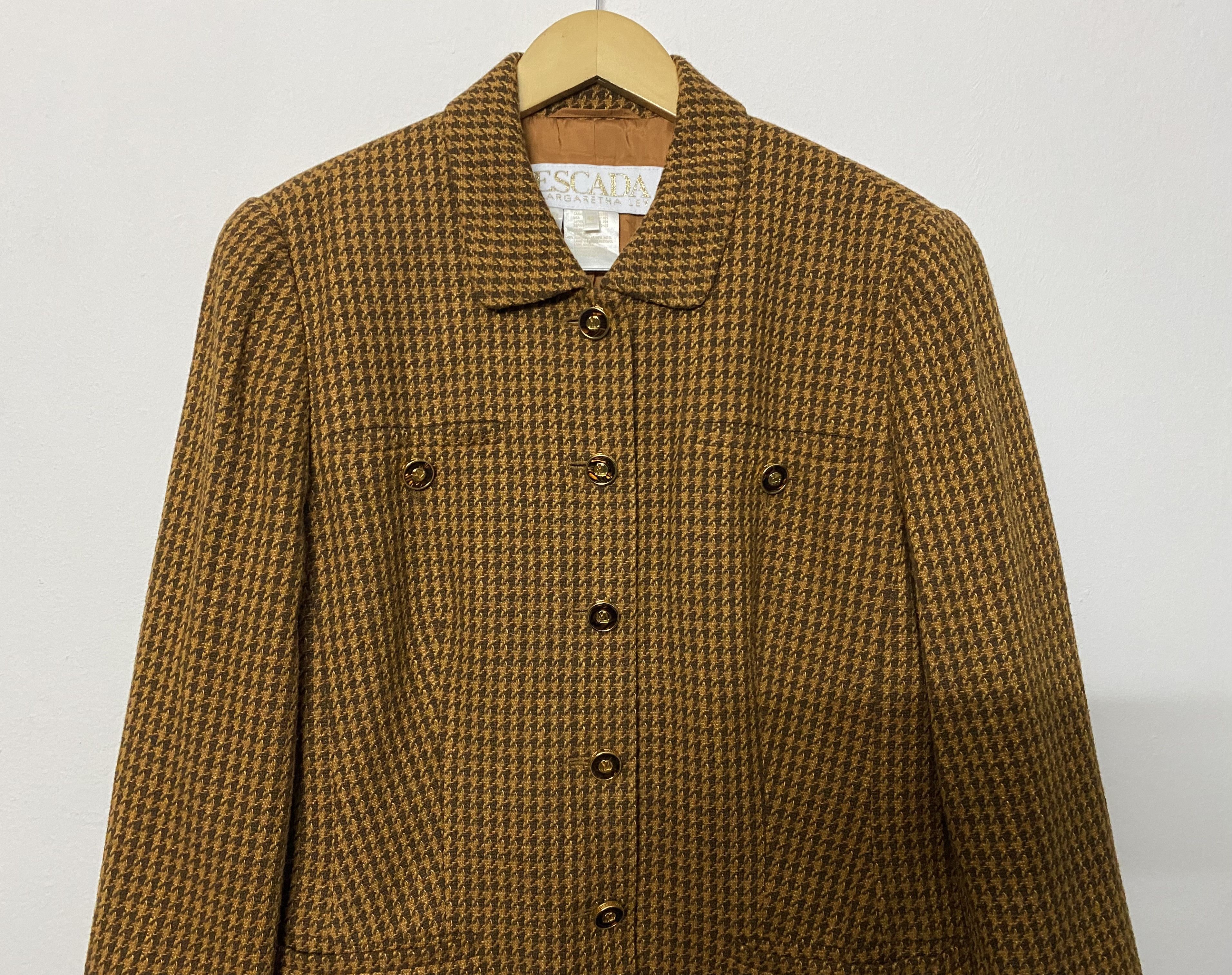 Escada Archive Escada Zegna Wool Silk Houndstooth Blazer Jacket Size M / US 6-8 / IT 42-44 - 3 Thumbnail