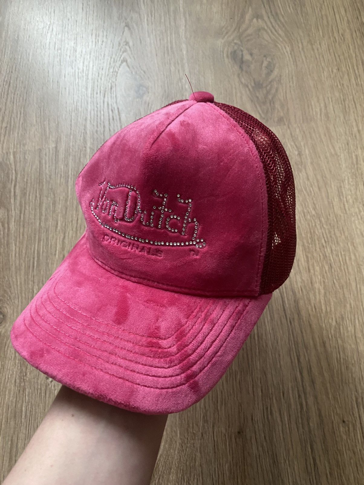 Vintage × Von Dutch Von Dutch Vintage Y2K Trucker velour Cap PINK Hype Stretwear Size ONE SIZE - 2 Thumbnail