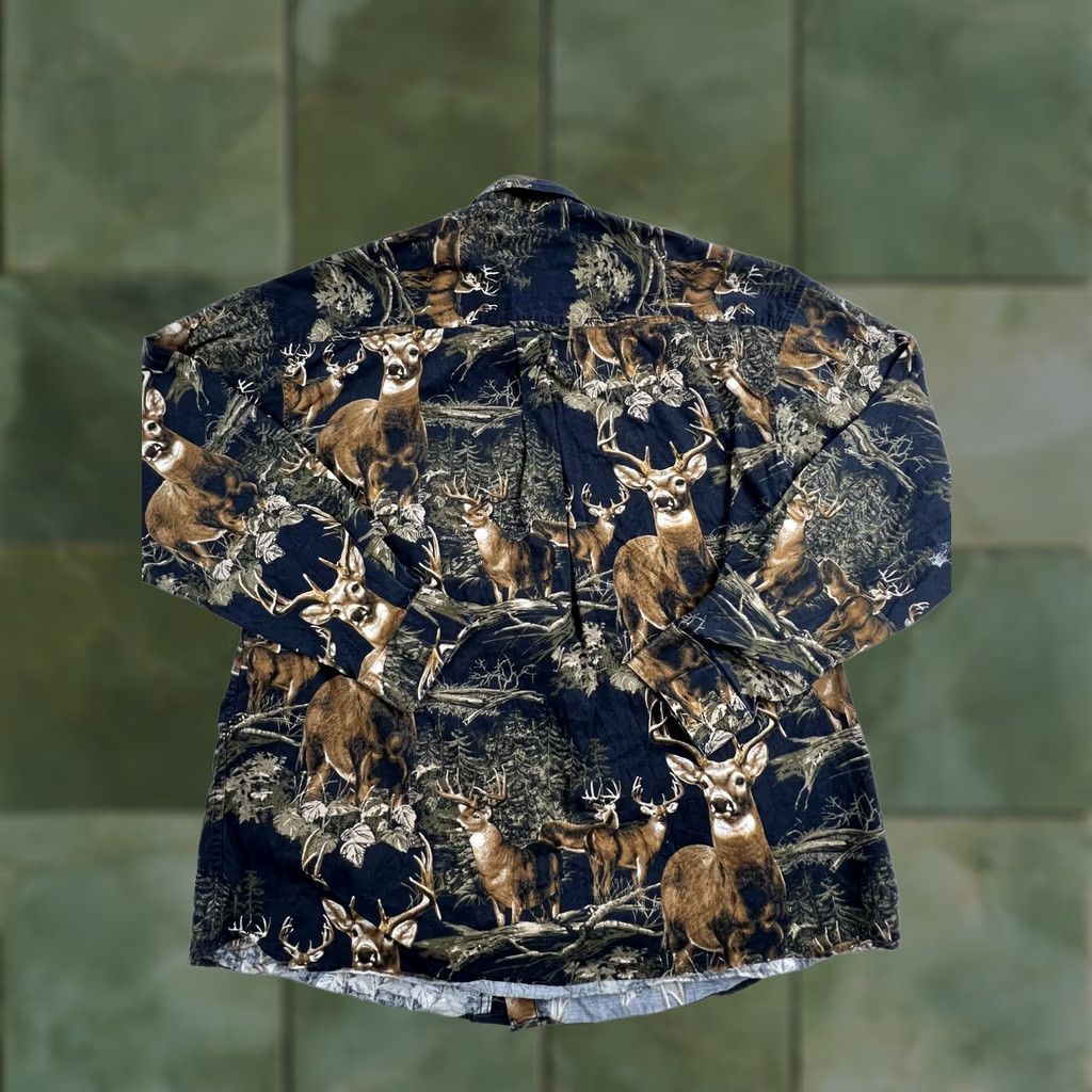 Vintage VINTAGE North River Shirt Mens XL Camo Brown Deer Wildlife Long Sleeve Button Up Heavy Size US XL / EU 56 / 4 - 1 Thumbnail