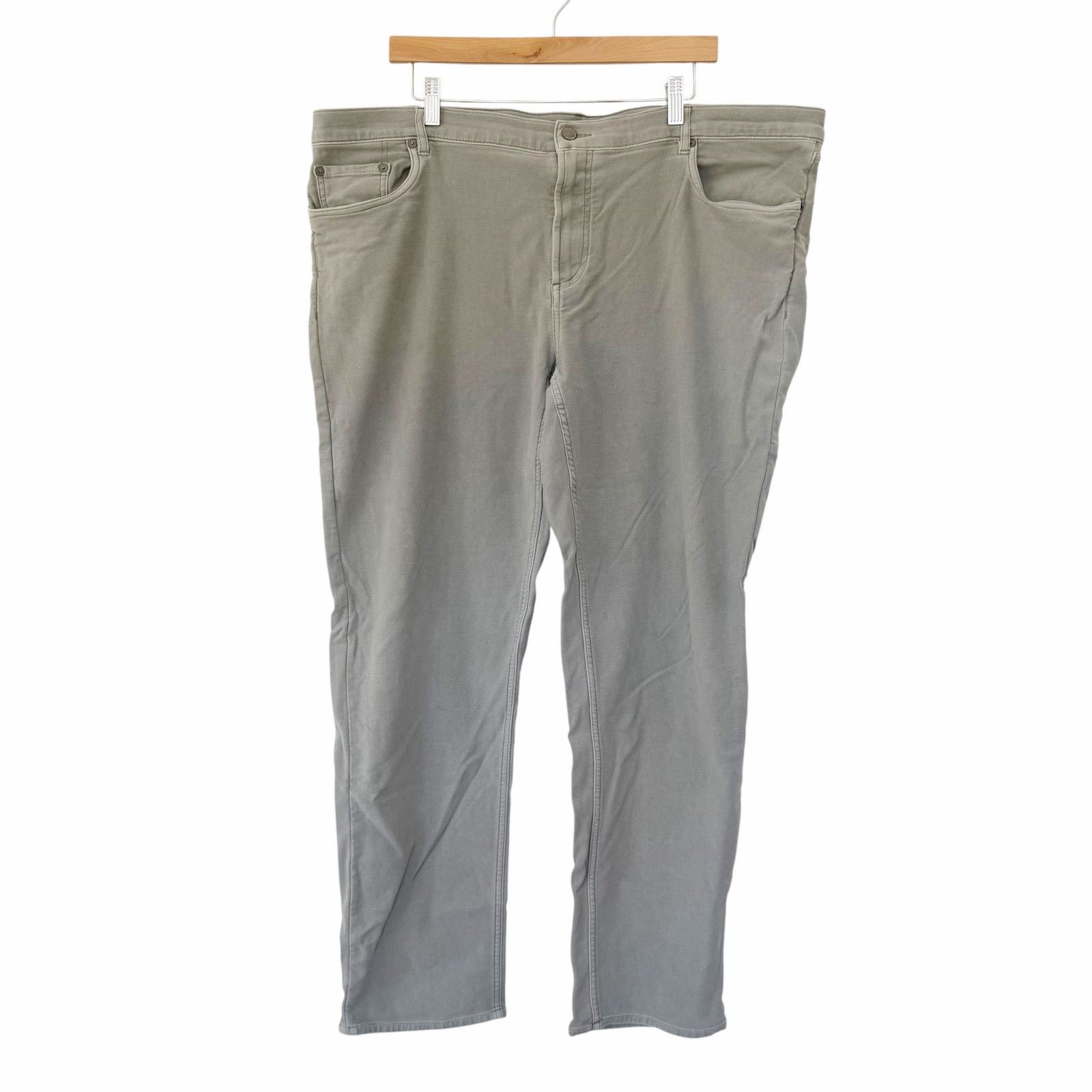 Faherty Faherty Green Stretch Terry 5 Pocket Pants Sz 42 Size US 42 / EU 58 - 1 Thumbnail