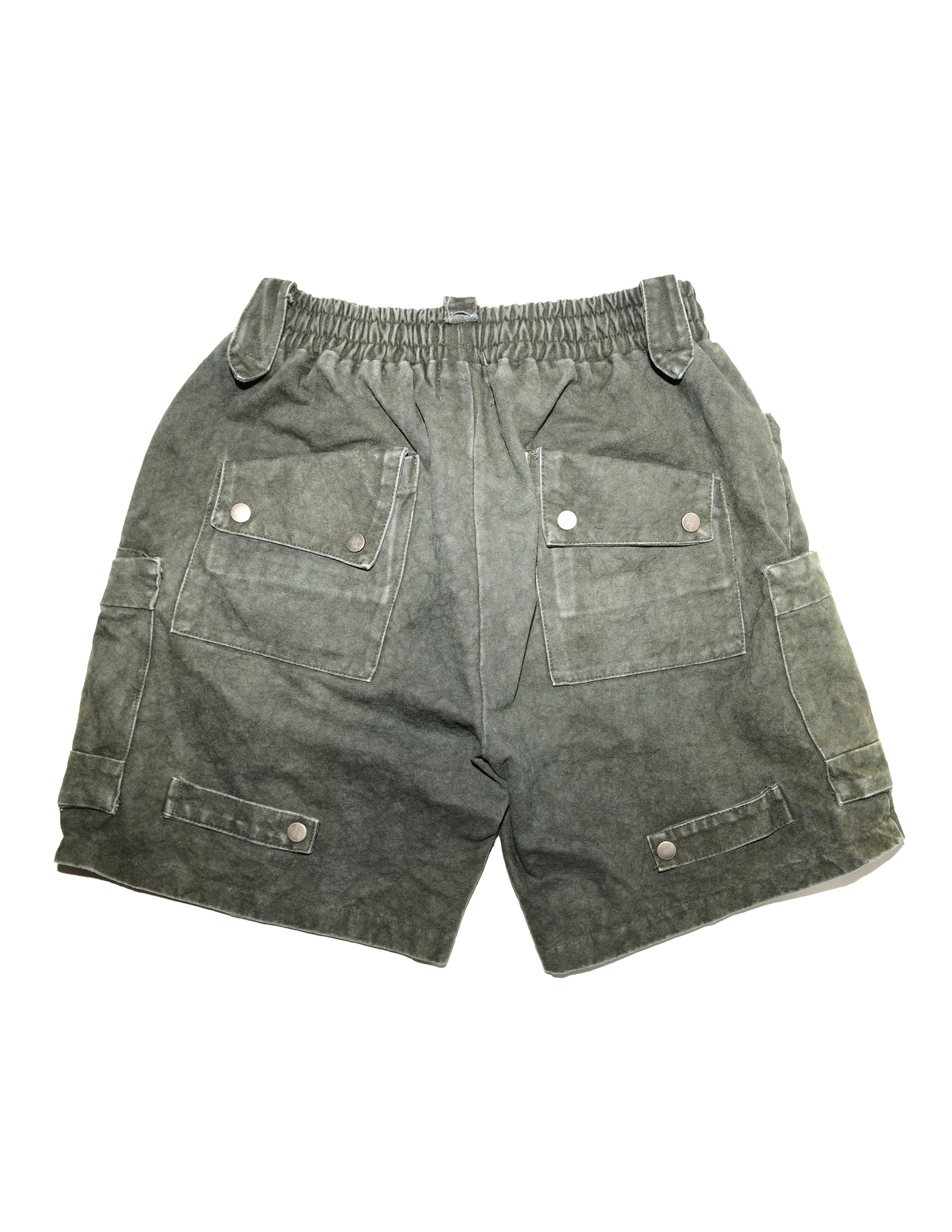 Japanese Brand Overdye Heavy Cotton Cargo Shorts Size US 32 / EU 48 - 2 Thumbnail
