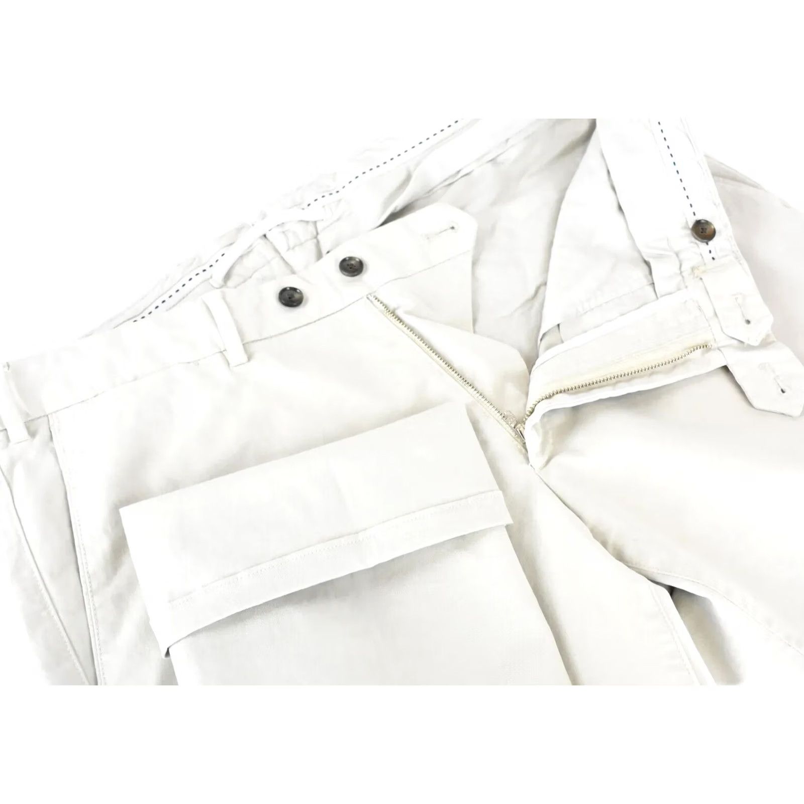 Suitsupply SUITSUPPLY Porto Trousers Men's Pure Cotton Light Grey Chino UK 42 / W37 Zip Fly Size US 42 / EU 58 - 4 Thumbnail
