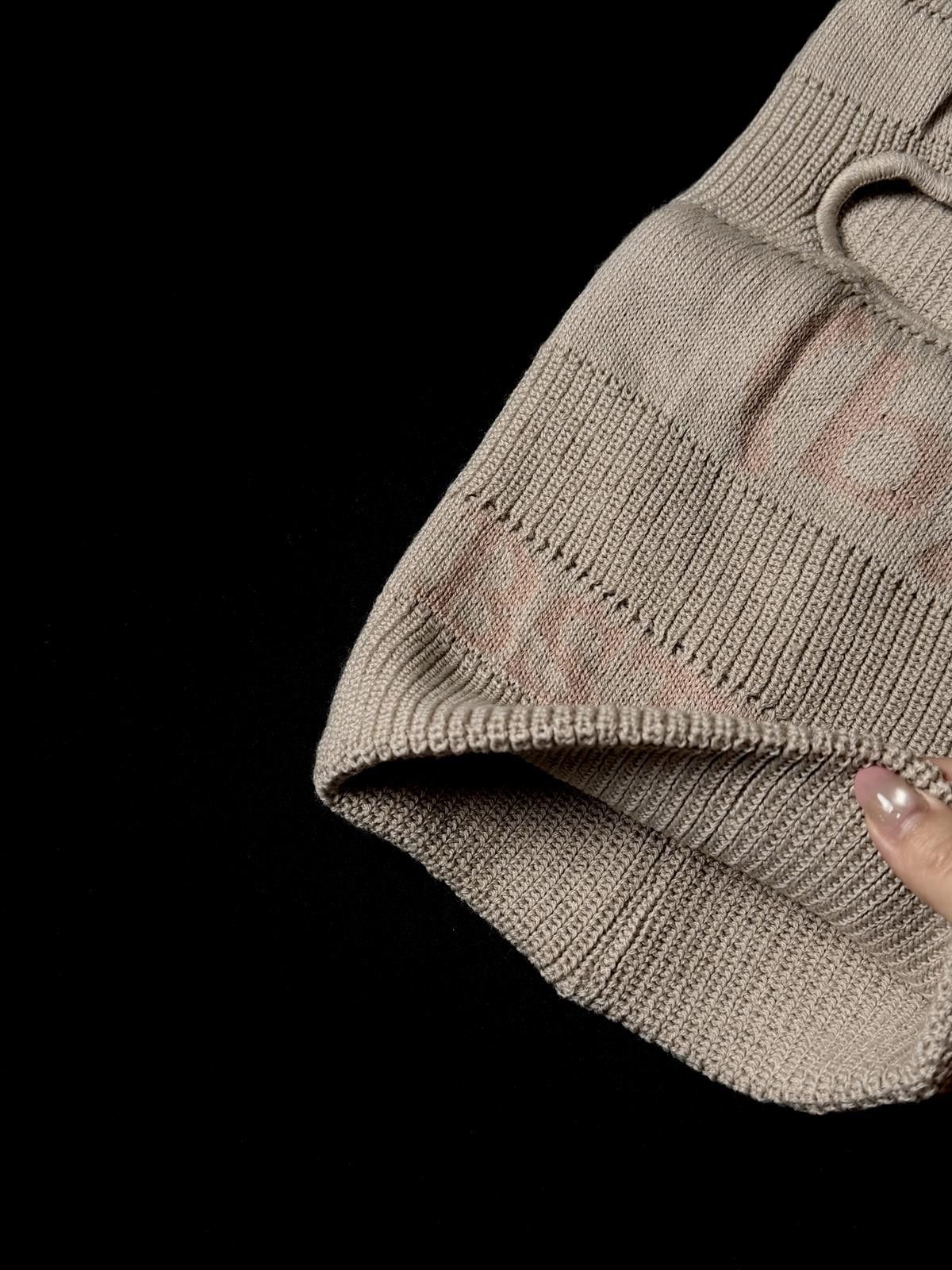 Japanese Brand Deadstock BESTROY Classic Logo Knit Balaclava Ski Mask Beige Size ONE SIZE - 4 Thumbnail