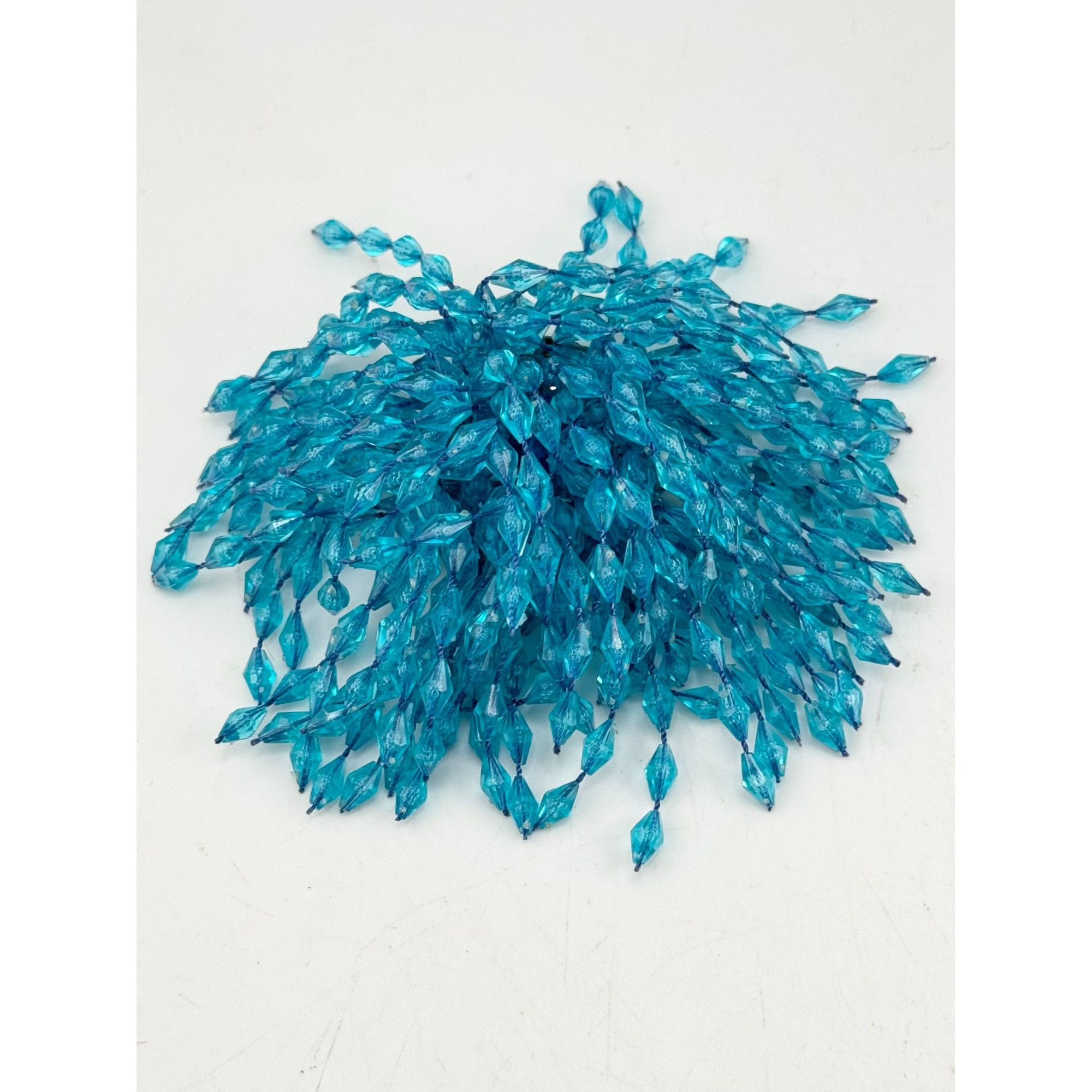 Vintage blue sequin brooch pin
