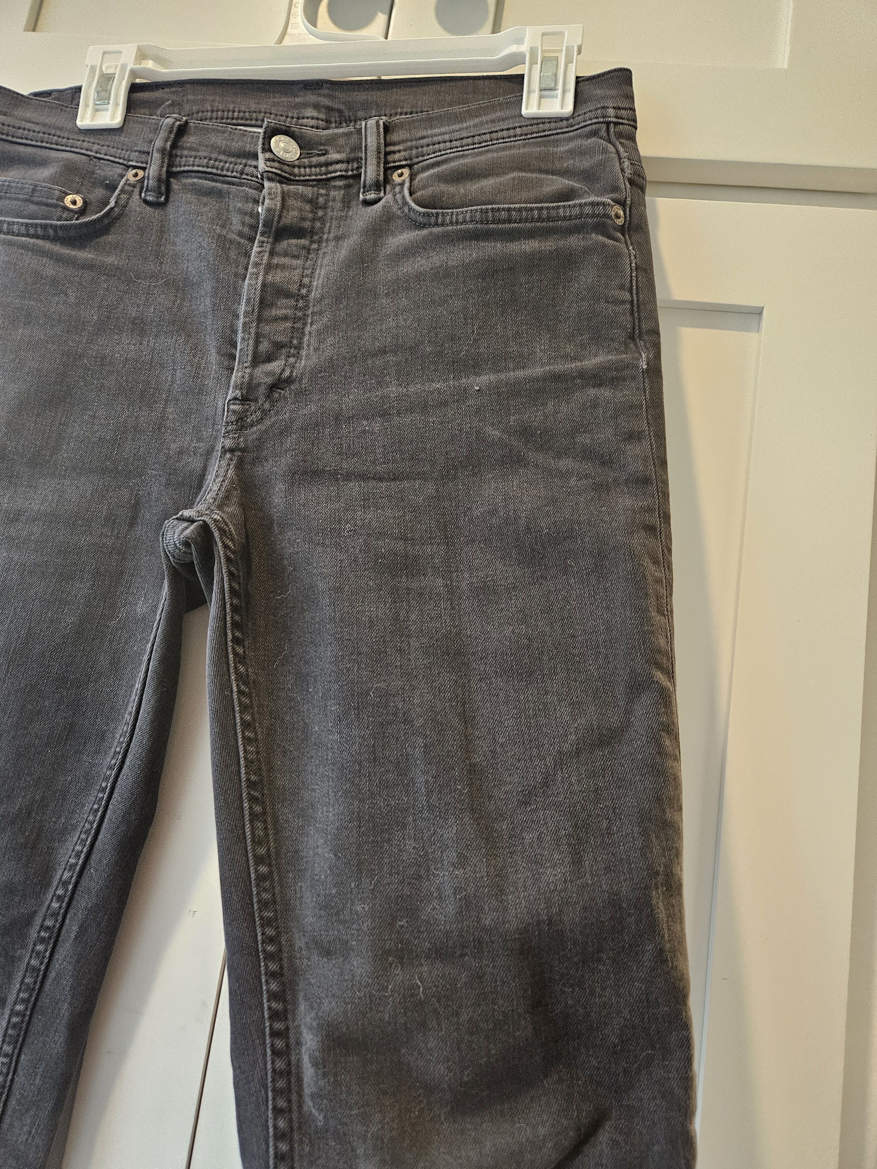 Acne Studios Black Soft Denim Straight Fit Jeans Size US 32 / EU 48 - 3 Thumbnail
