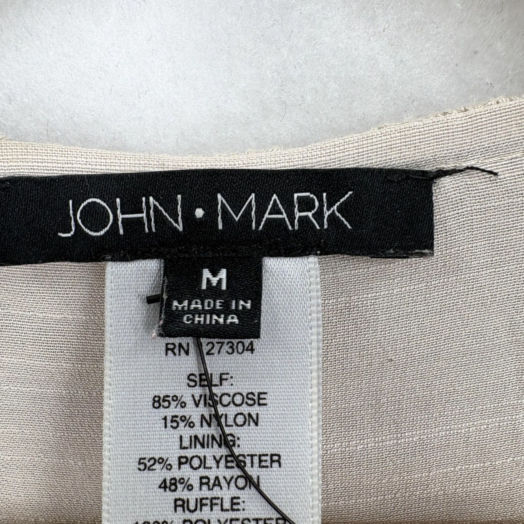 Vintage John Mark Sweater Womens Medium Beige Open Knit Layered Ruffle Hem Boho Size M / US 6-8 / IT 42-44 - 4 Thumbnail