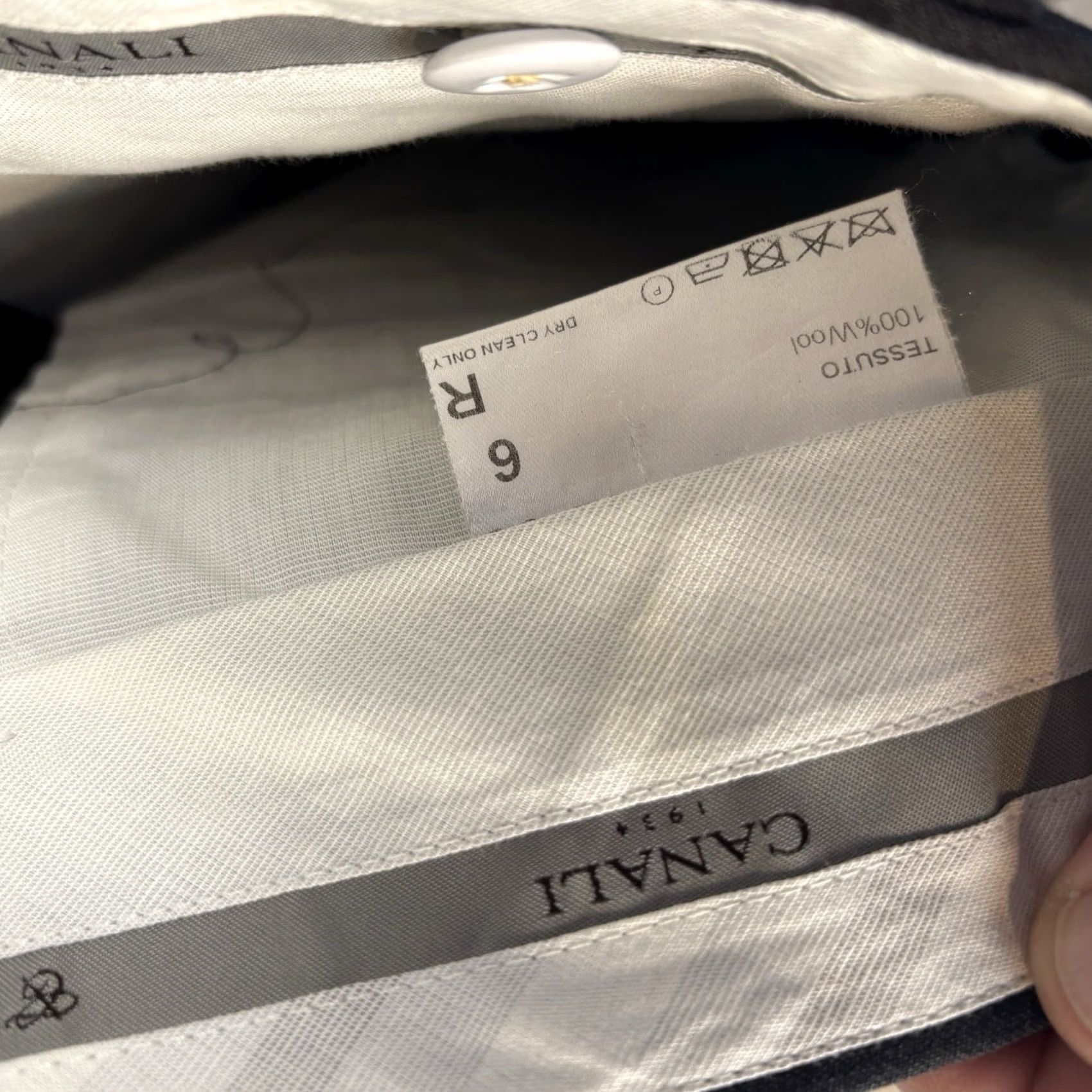 Canali Canali Dress Pants Mens 42x32 Charcoal Gray Pleated Front Cuffed Hem 100% Wool Dress Pants Mens 42 Gray Wool Classic Slim? Size US 42 / EU 58 - 7 Thumbnail