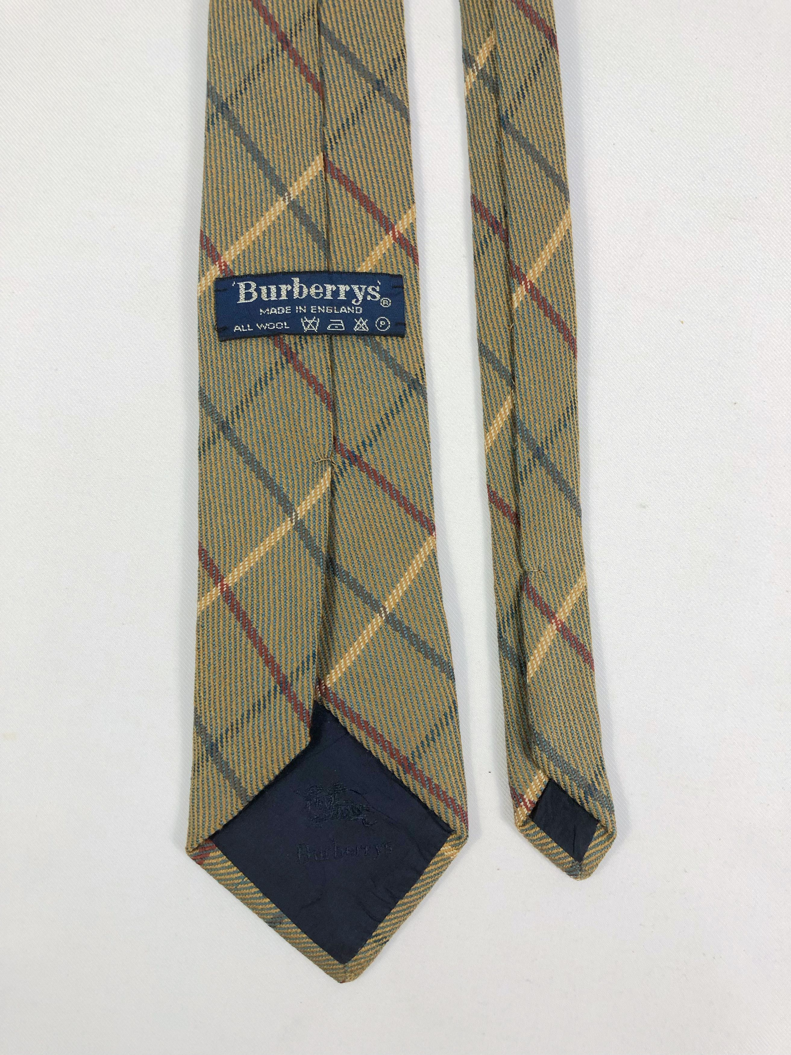 Burberry Prorsum Rare Vintage Burberrys Nova Check Wool Tie Made in England Size ONE SIZE - 5 Thumbnail