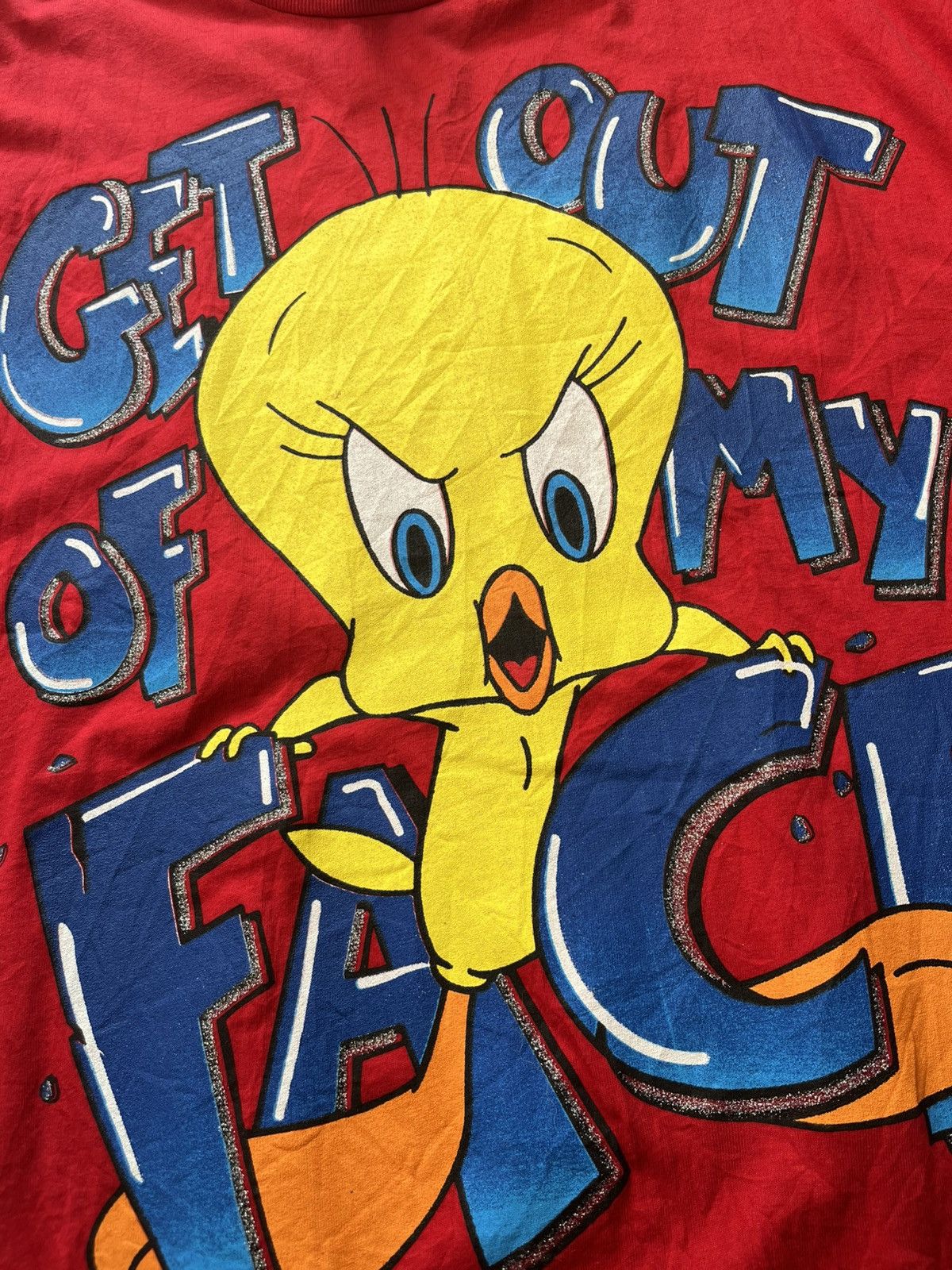 Vintage VTG Looney Tunes Tweety Bird 1996 Size US XL / EU 56 / 4 - 3 Thumbnail