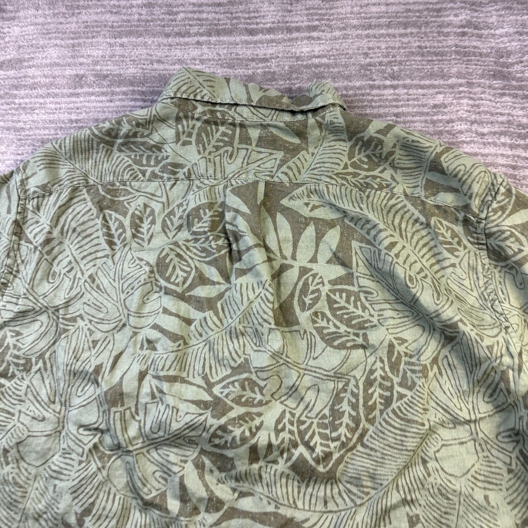 J.Crew J Crew Shirt Mens Extra Large Green Camp Linen Floral Hawaiian Slim Size US XL / EU 56 / 4 - 5 Thumbnail