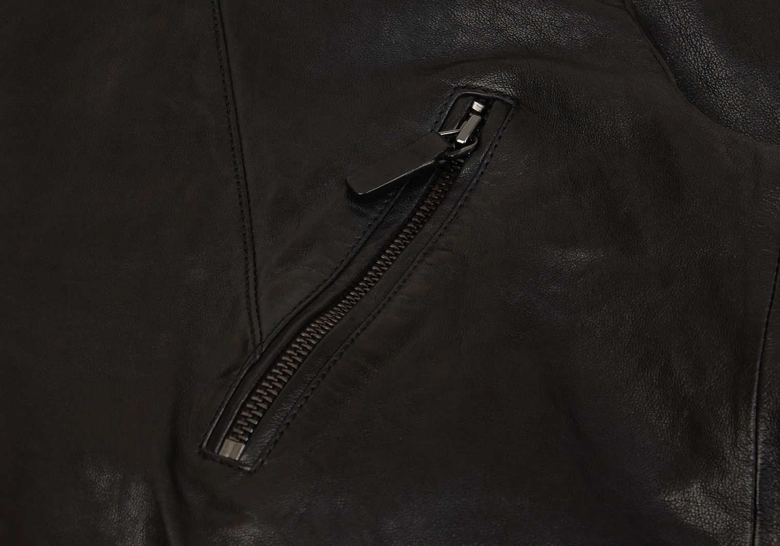 Emporio Armani Sheep Leather Rider Jacket in Black, Size 48 Size US M / EU 48-50 / 2 - 7 Thumbnail