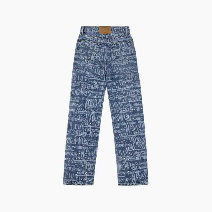 Alexander Wang Alexander Wang SS24 Logo Print Denim Pants - Size 24" / US 00 / IT 34 - 2 Thumbnail