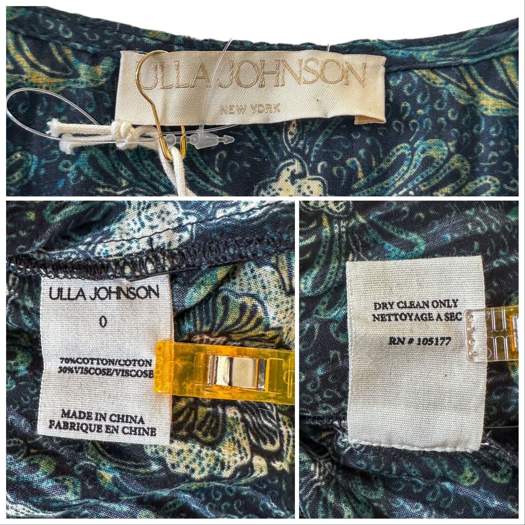 Ulla Johnson Ulla Johnson Kaitlyn Dress in Pacific, Size 0, Blue/green, N Size XS / US 0-2 / IT 36-38 - 7 Thumbnail