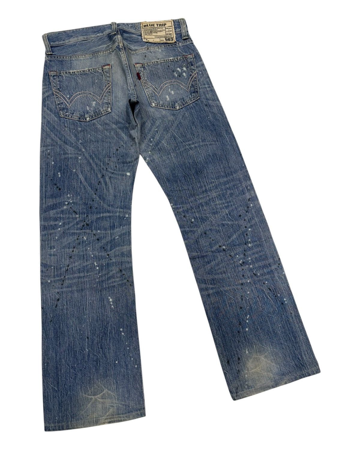 Kapital 🔥EDWIN 503 BLUE TRIP PAINTER DISTRESSED DENIM JEANS Size US 31 - 4 Thumbnail