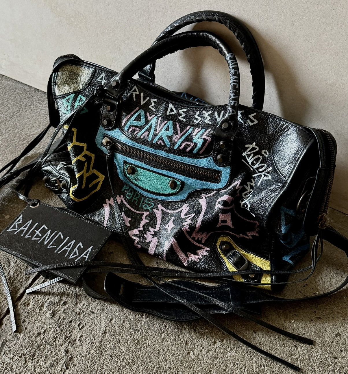 Balenciaga Balenciaga - Demna - 2017 Classic City Graffiti Lambskin Bag Size ONE SIZE - 13 Thumbnail