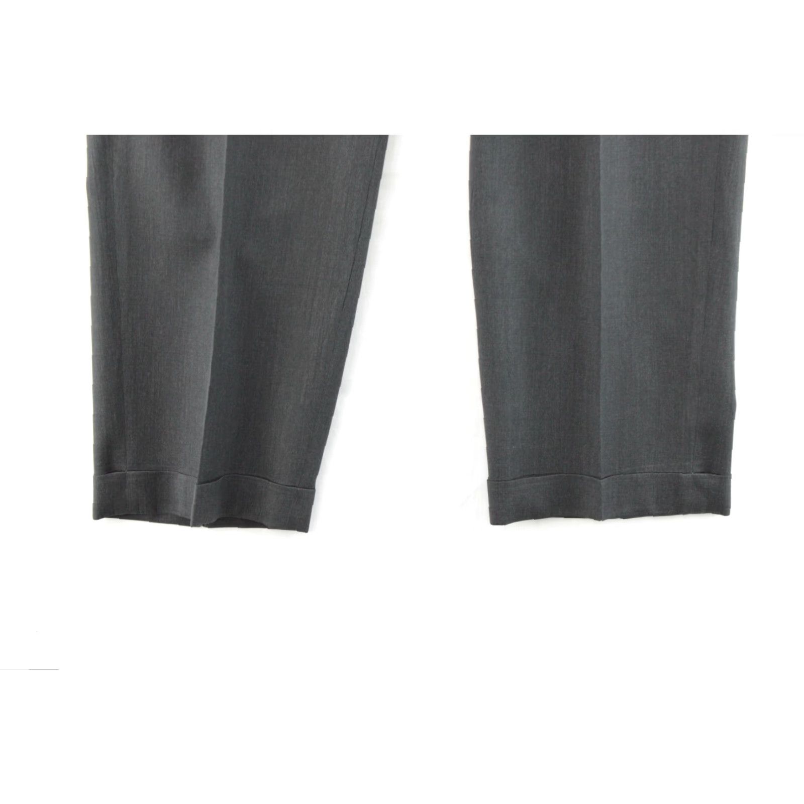 Vintage Corbin Dress Pants Mens 44x30 Black Wool Pleated Cuffed Slacks Classic Stylish Size US 44 / EU 60 - 3 Thumbnail