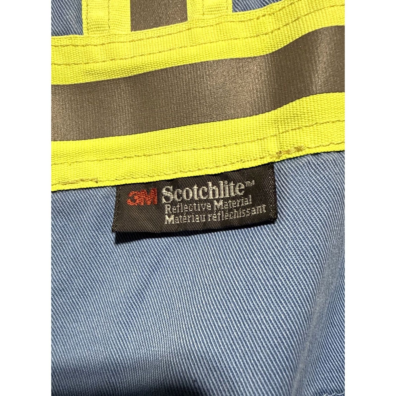 GAS Oil And Gas Safety Supply Men’s XLT Long Sleeve Fire Zero Shirt Flame Resistant Blue 3M Scotchlite Reflective Stripes Mens XLT Shirt Size US XL / EU 56 / 4 - 2 Thumbnail