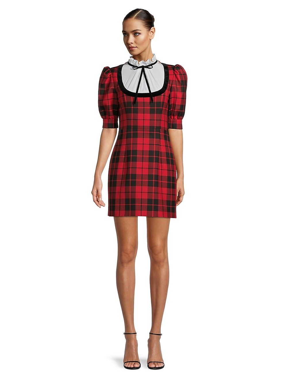 Alessandra Rich × Self-Portrait Alessandra Rich SS2021 Fall Tartan Dress Size S / US 4 / IT 40 - 3 Thumbnail