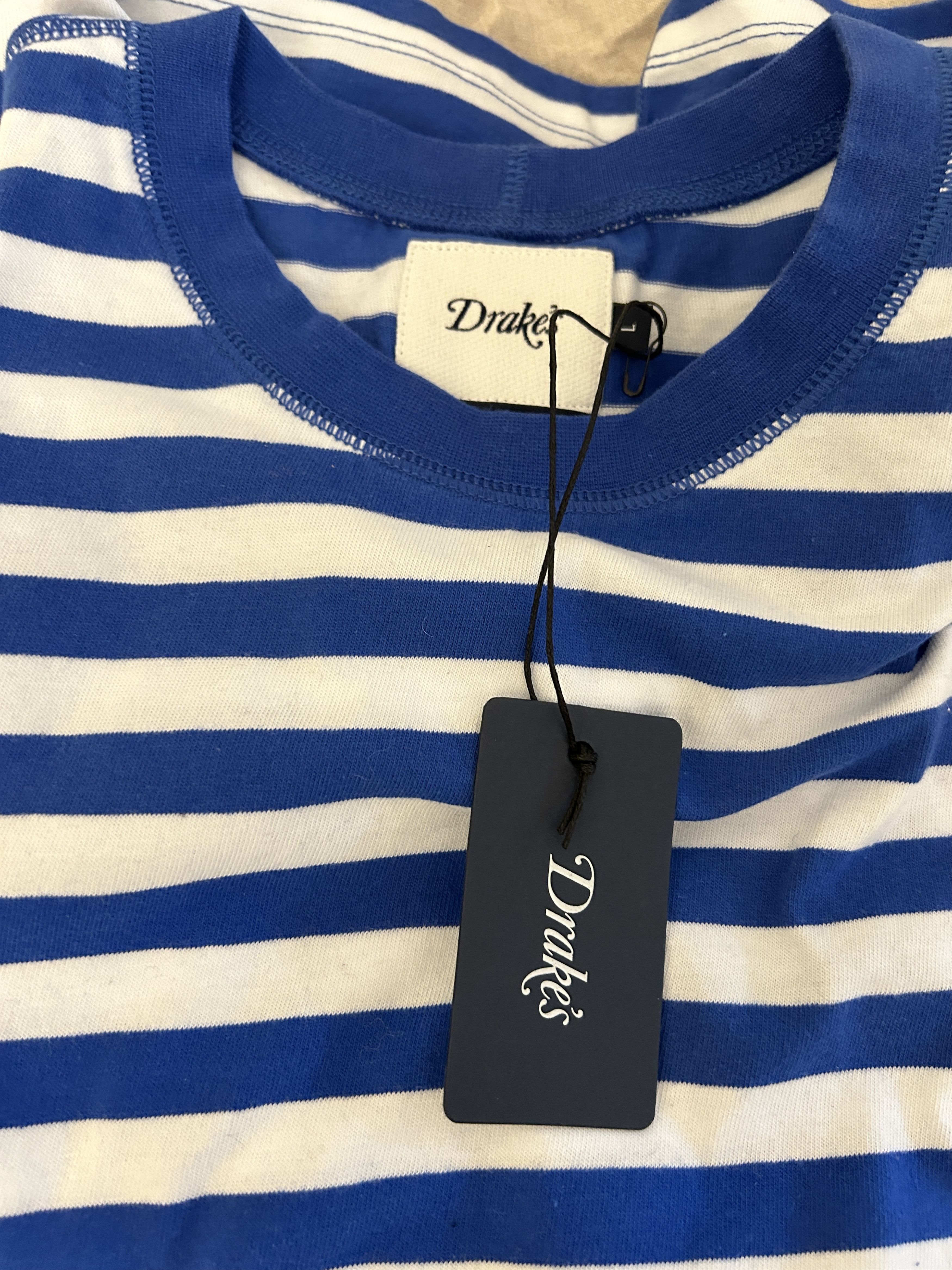 Drake's DRAKE'S Striped t-shirt blue Size US L / EU 52-54 / 3 - 4 Thumbnail