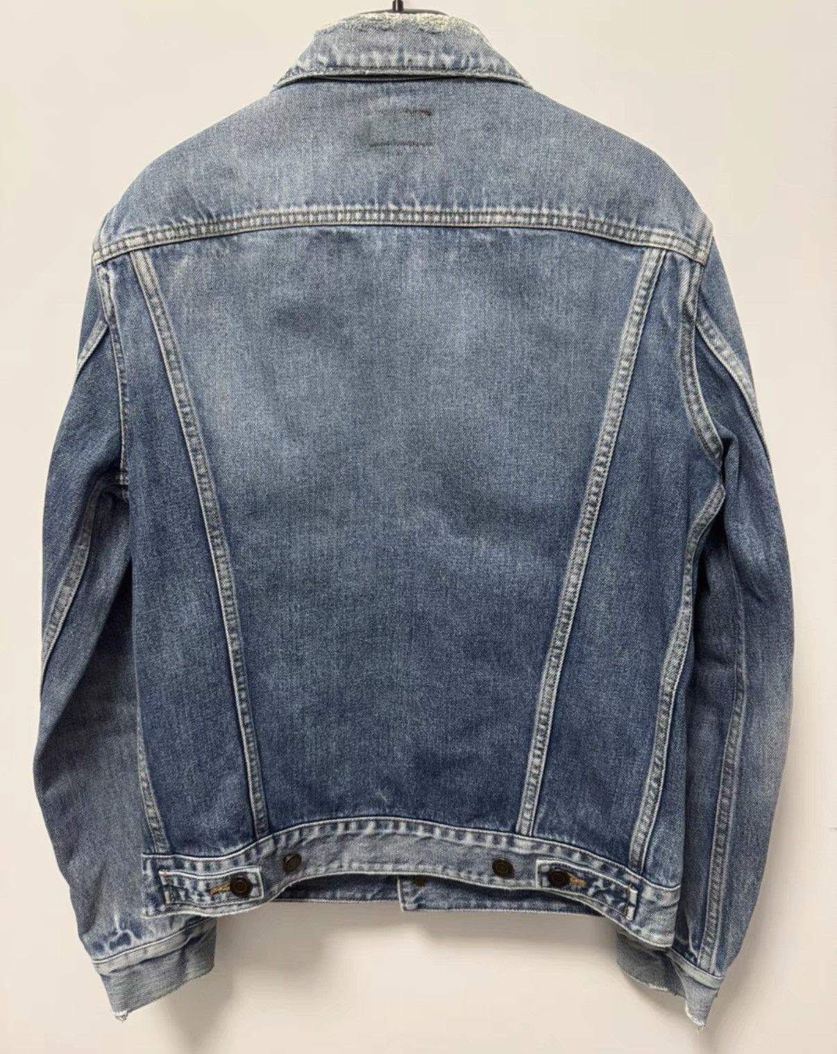 Saint Laurent Paris Saint Laurent 16SS Distressed Brushed Palm Tree Denim Jacket Size US M / EU 48-50 / 2 - 2 Thumbnail