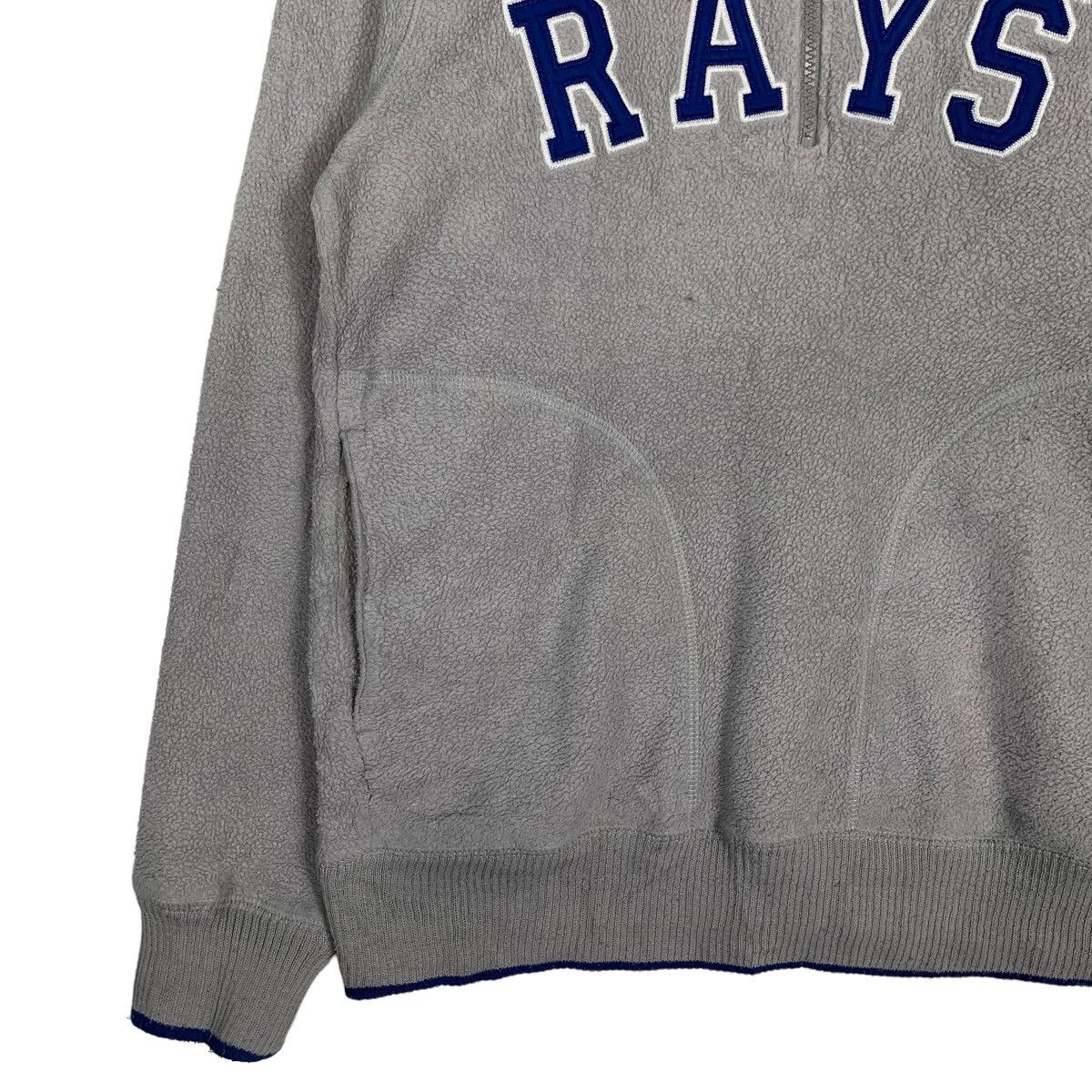 Japanese Brand MLB RAYS SPELLOUT BIG LOGO HALF ZIP FLEECE SWEATER #0005-C1 Size US M / EU 48-50 / 2 - 4 Thumbnail