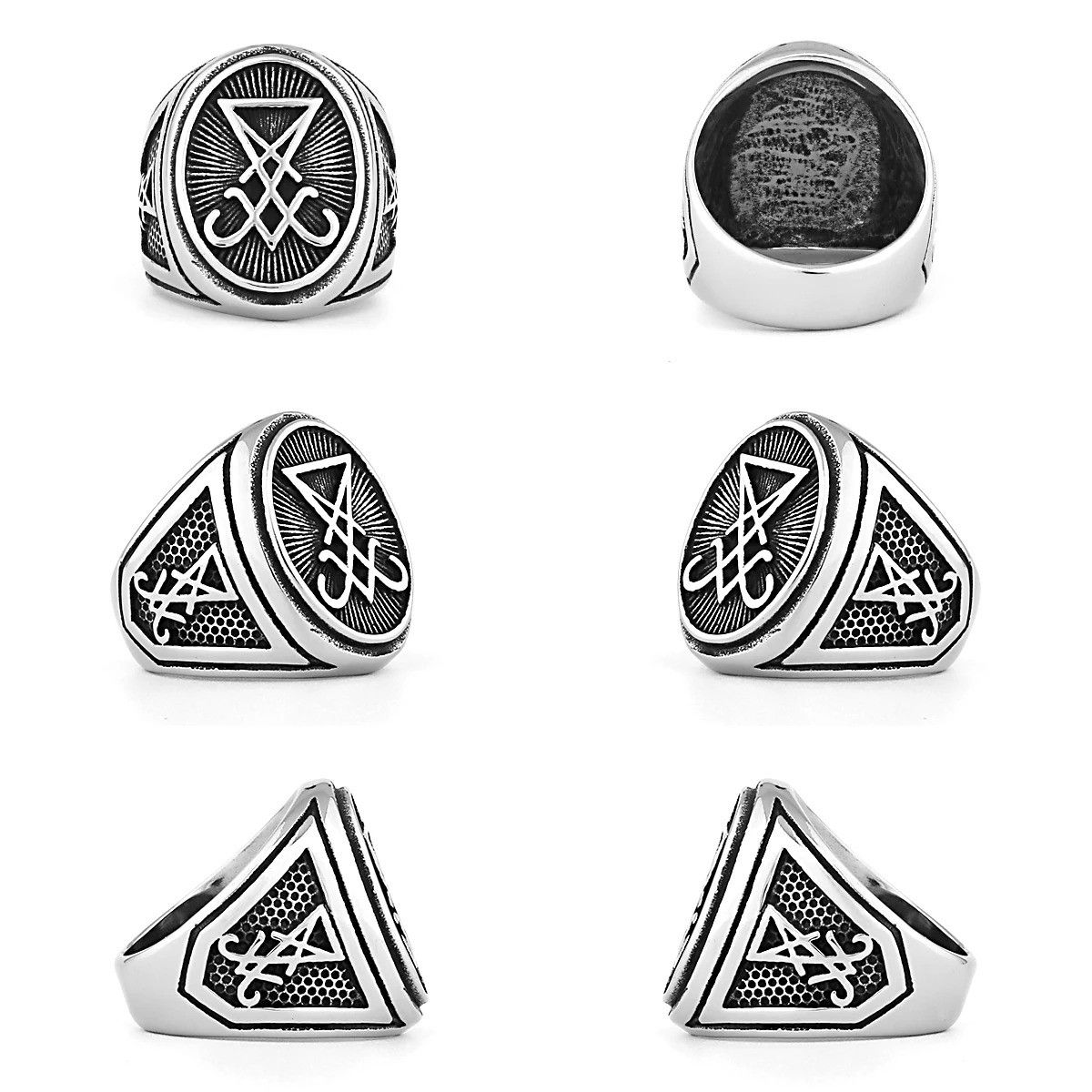 Vintage Vintage Lucifer Signet Ring Size 44 - 5 Thumbnail